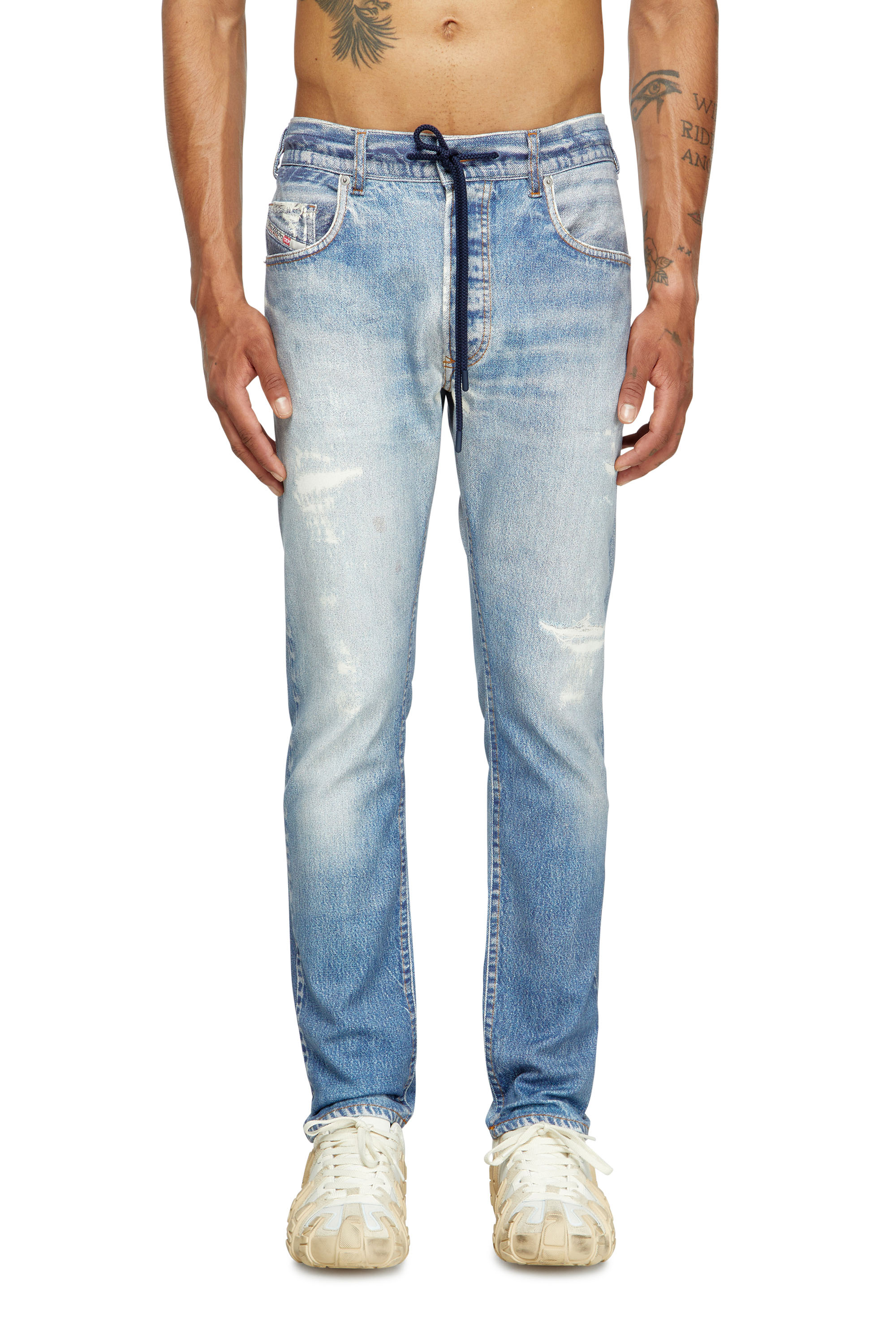 Diesel - Man's Regular 2032 D-Krooley Joggjeans® 068RX, Light Blue - 1