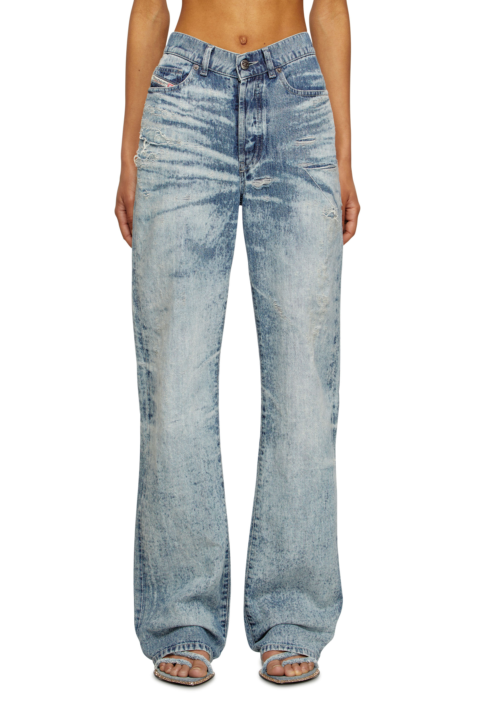 Diesel - Regular Jeans 1971 D-Sent 068TY Mujer, Azul Claro - 2