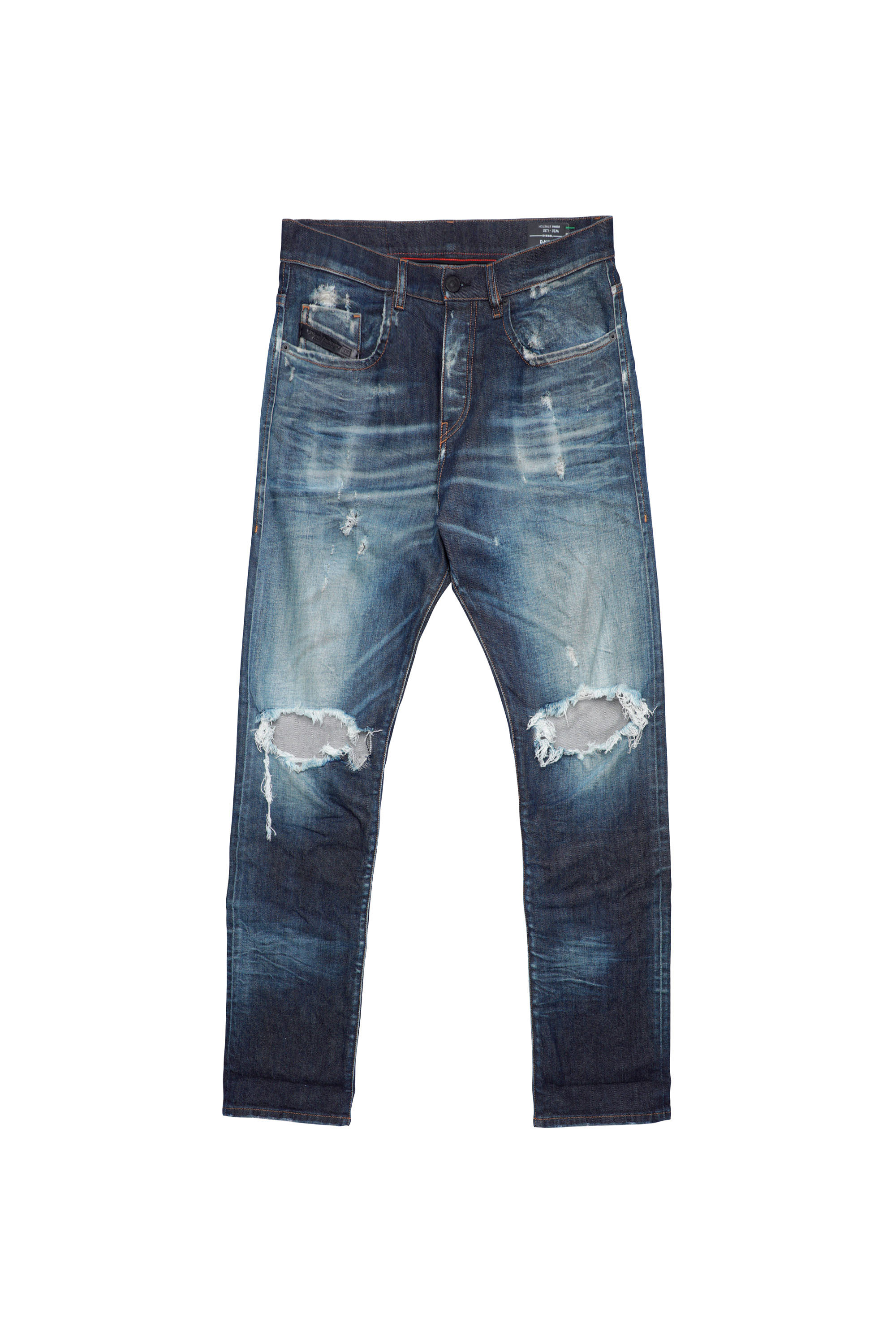 Diesel - D-Viker Straight Jeans 09B46, Dark Blue - Image 6