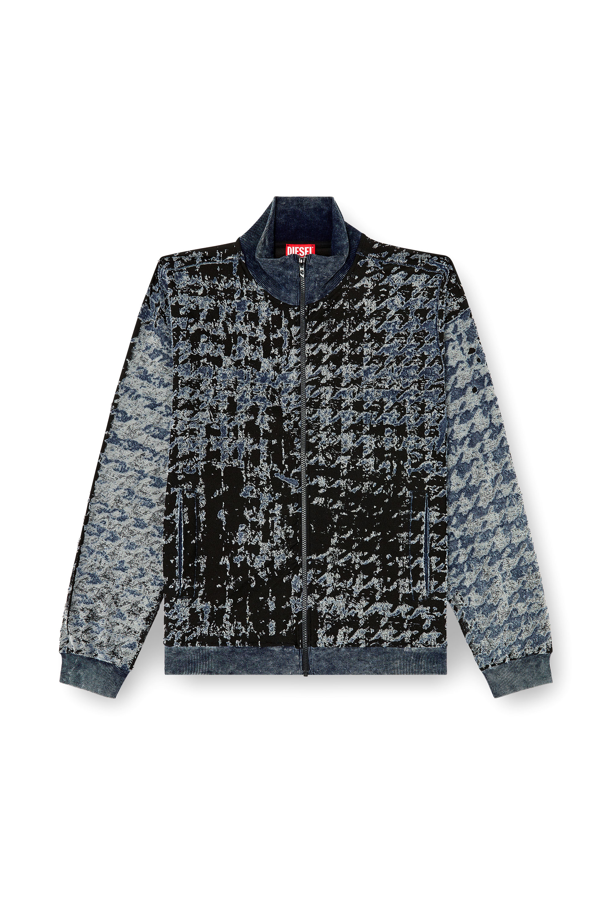 Diesel - S-CORR, Top con cremallera de pata de gallo devoré Hombre in Multicolor - 3