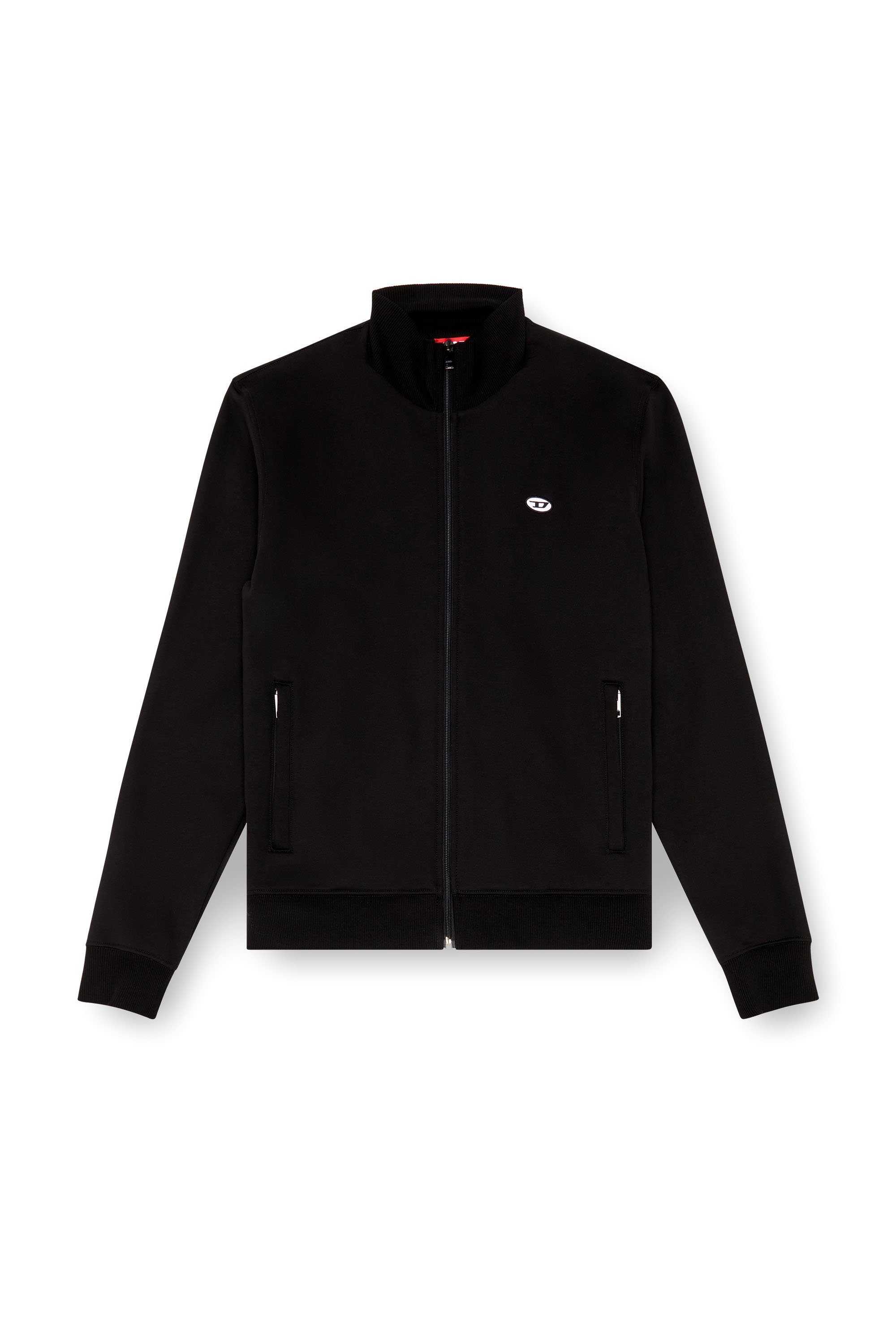 Diesel - S-LOCK-DOVAL-PJ, Man Track jacket with Oval D patch in Black - Image 4