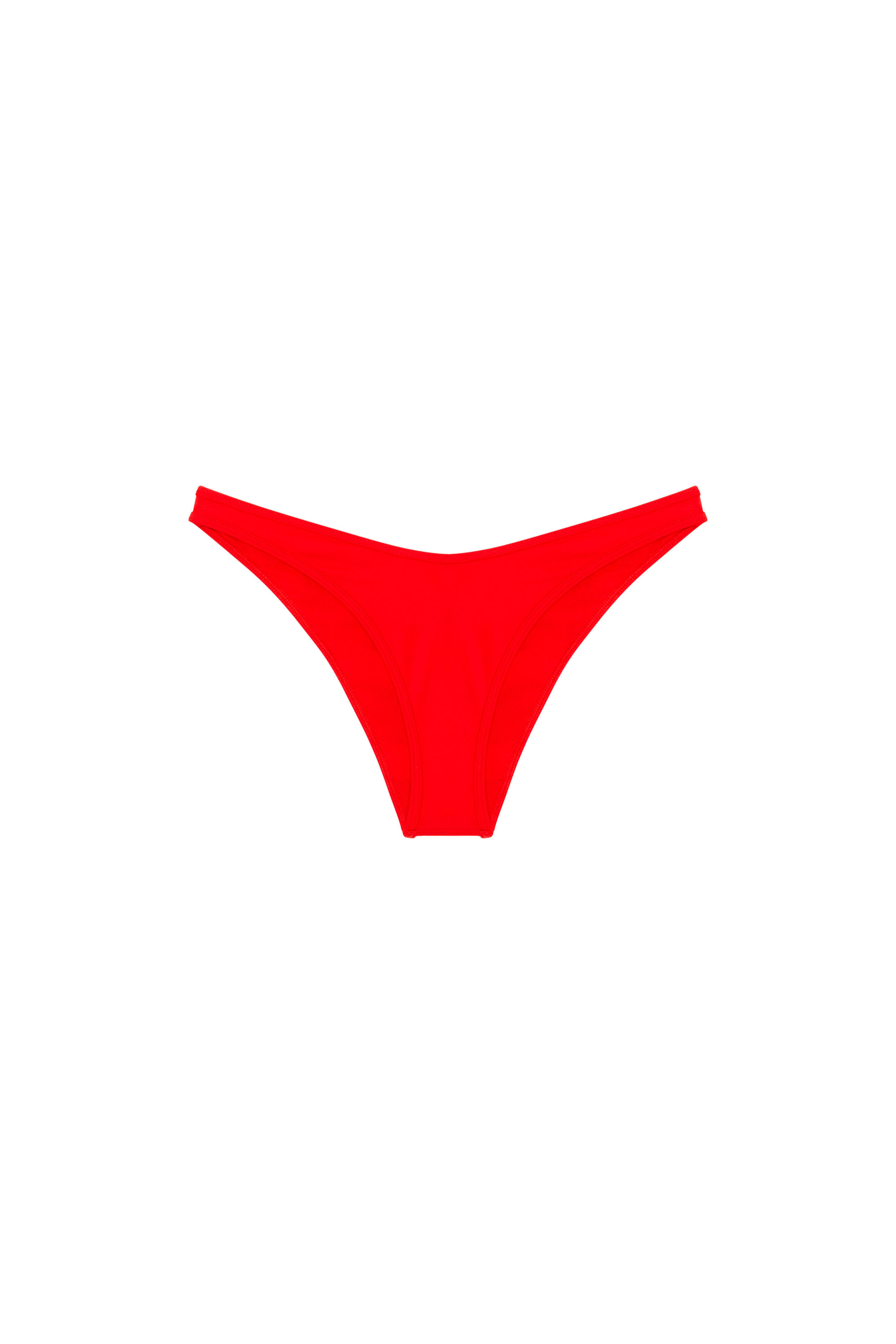 Diesel - BFPN-BRAZILIAN, Mujer Braguitas de bikini con logotipo Diesel recortado in Rojo - Image 4