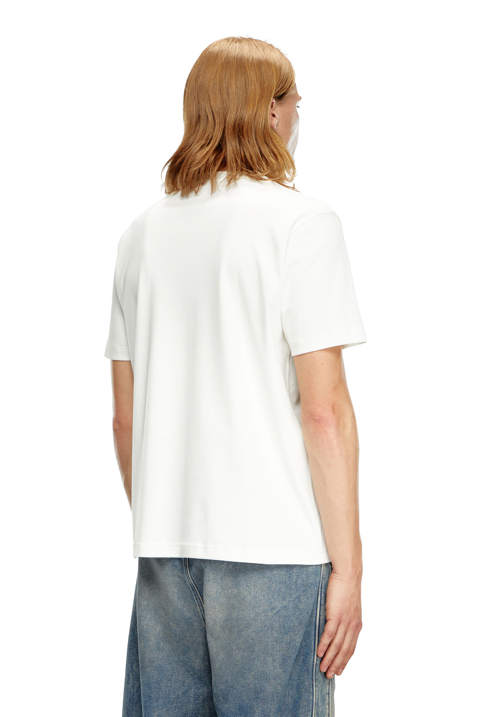 Diesel - T-ADJUST-DOVAL-PJ, Man T-shirt with Oval D patch in White - Image 2