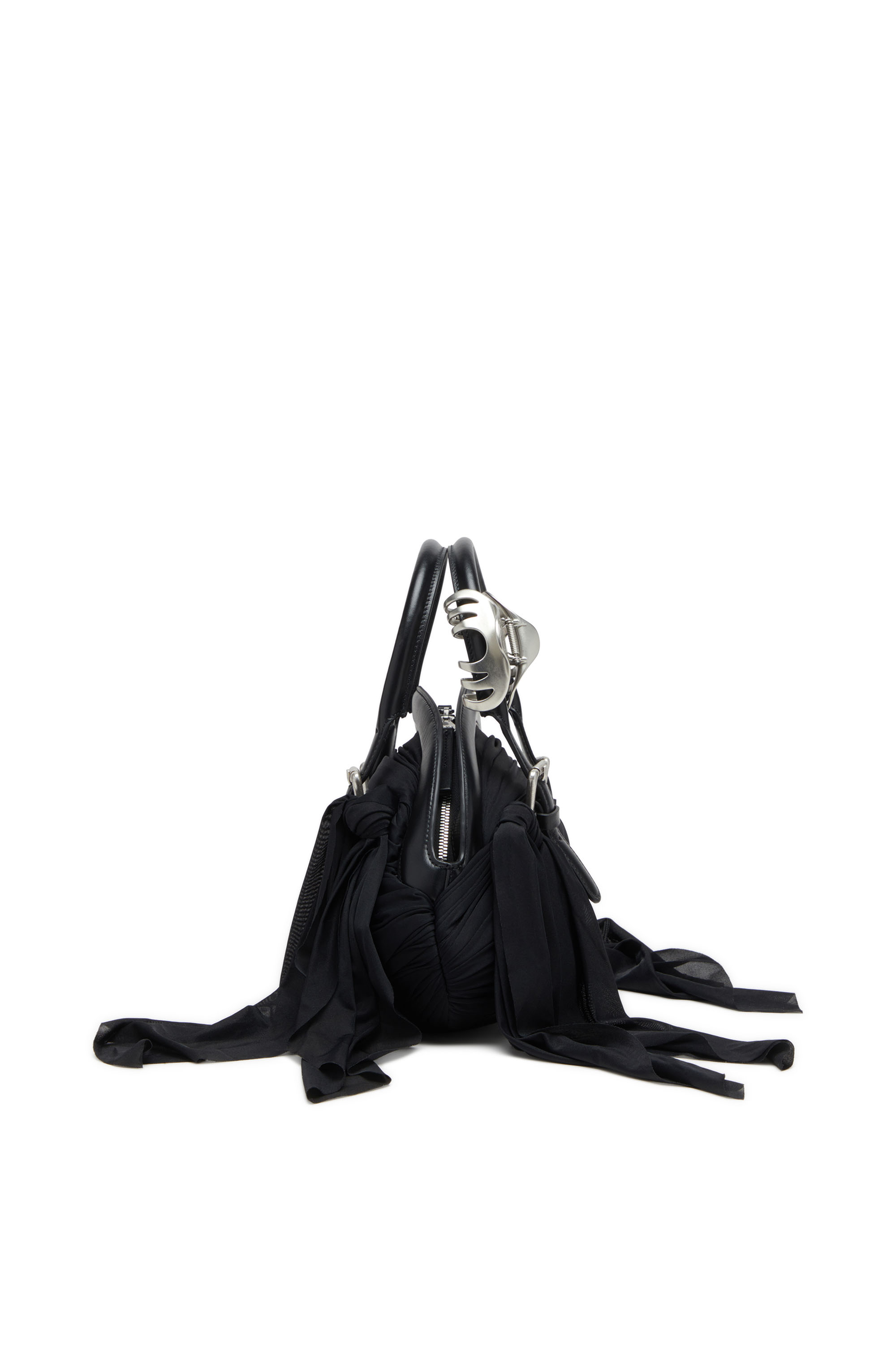 Diesel - TRASH-D TOP HANDLE, Woman's Bandana handbag in jersey and leather in null - 3