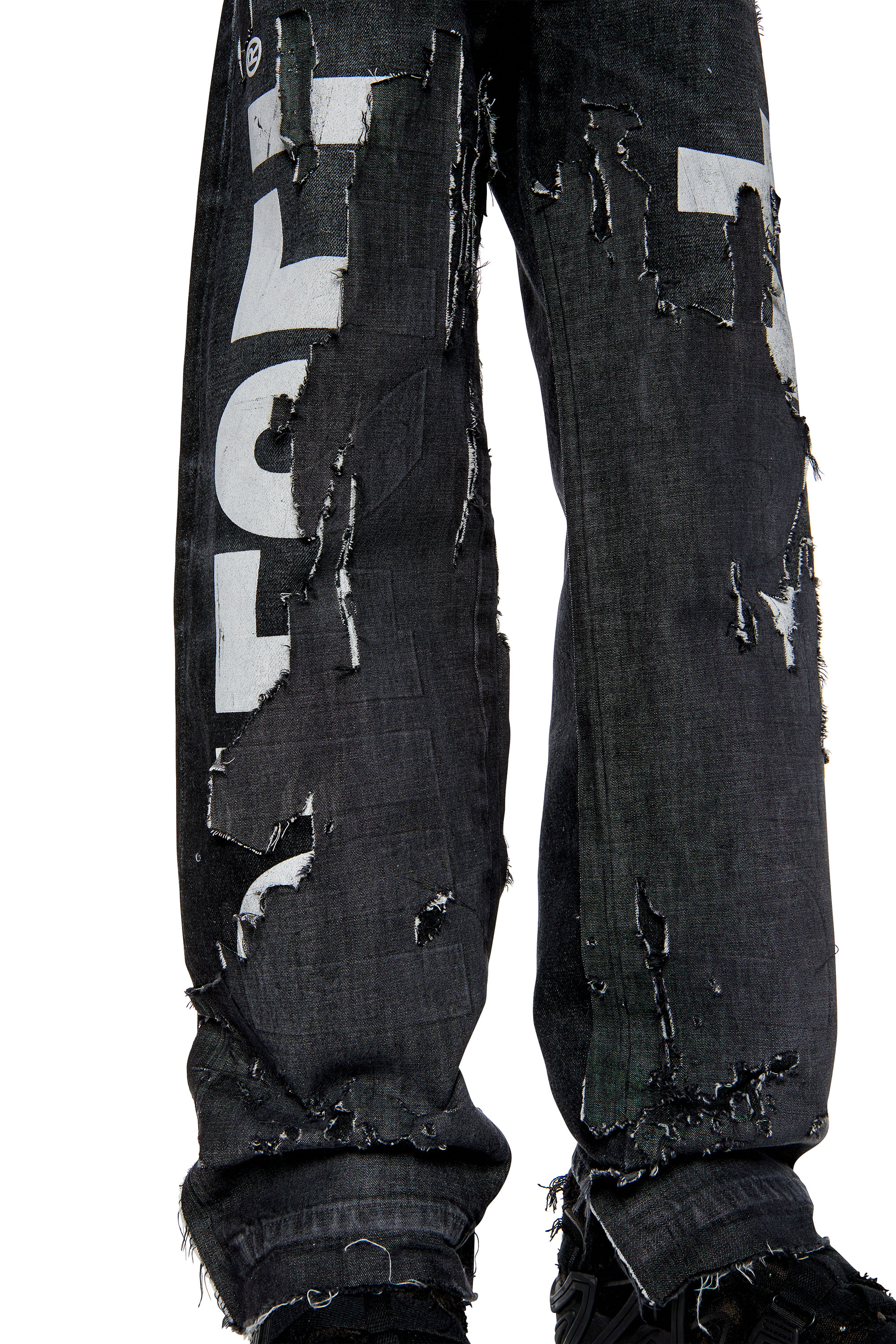 Diesel - 2010 D-Macs 007Q7 Straight Jeans, Negro/Gris oscuro - Image 3