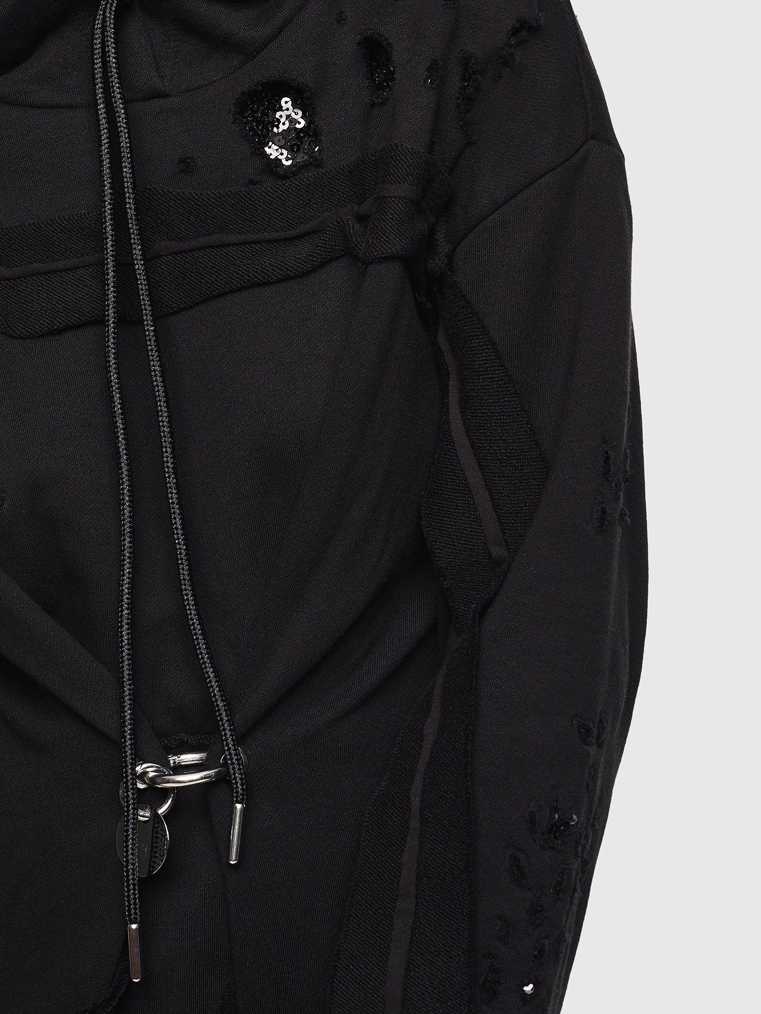 D-ILSE-ROUCHE-A Woman: Long hooded dress with ring details | Diesel