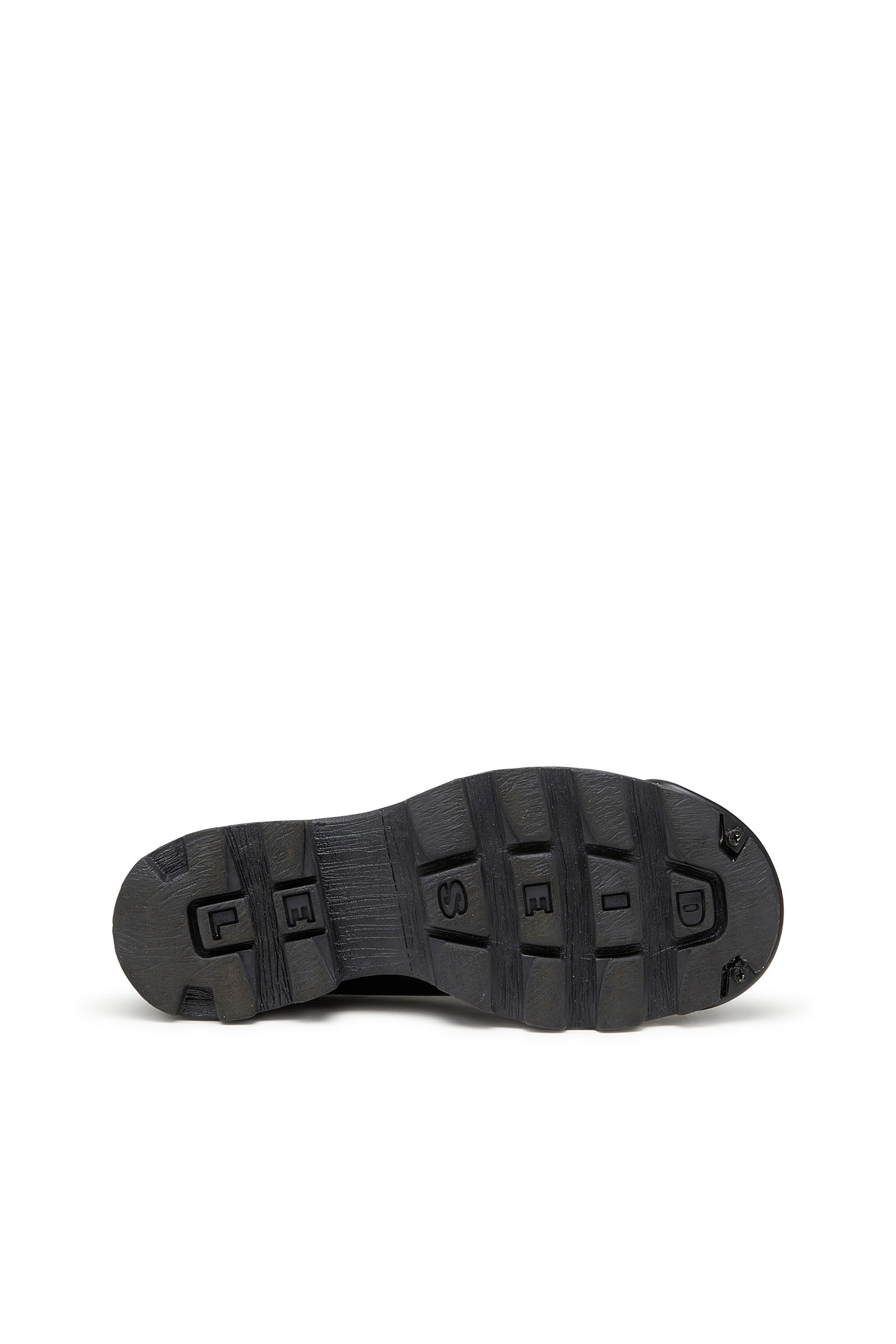 Diesel - D-HAMMER SO D, Man's D-Hammer-Derby shoes in shiny two-tone leather in Black/White - 4