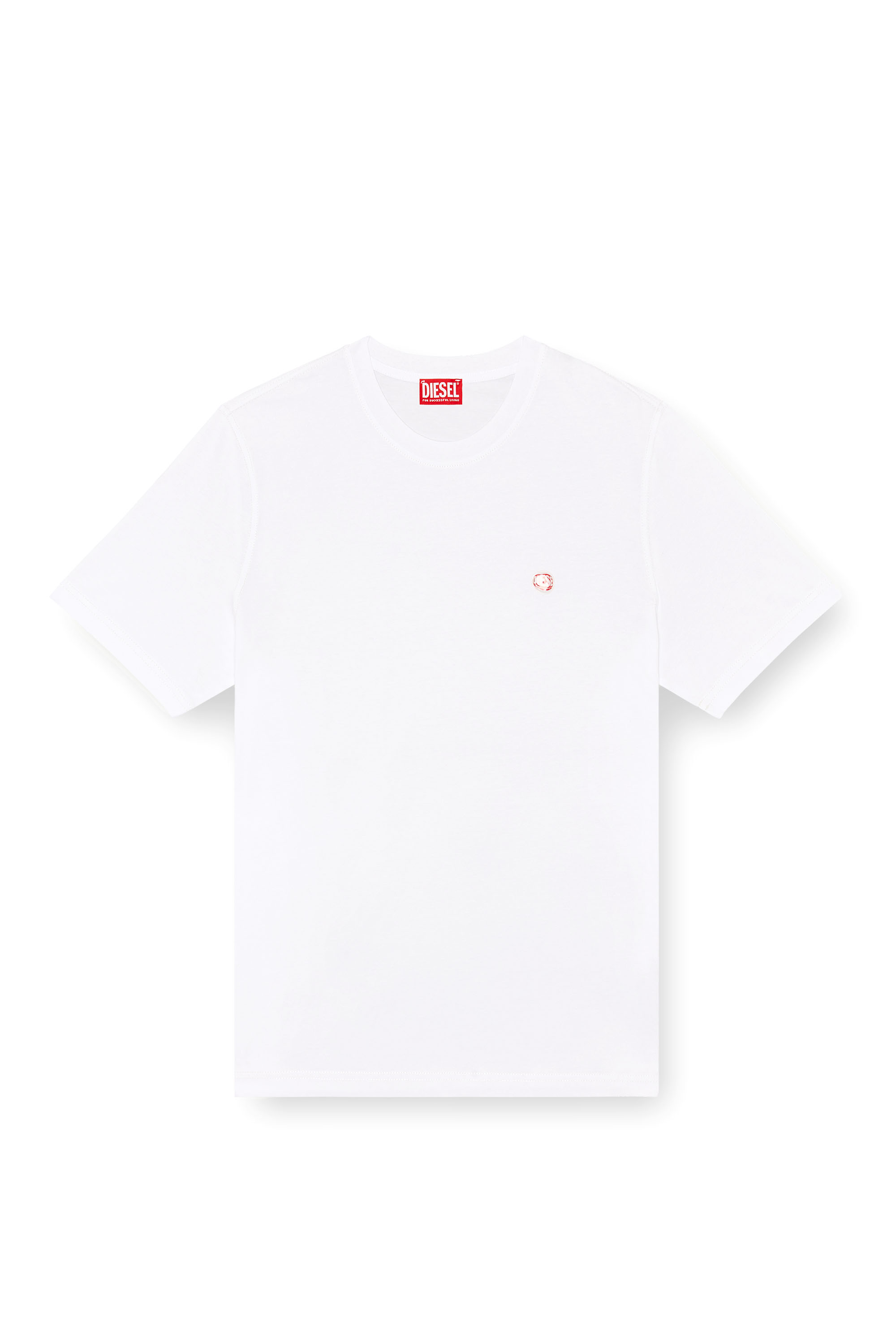 Diesel - T-ADJUST-K17, Man's T-shirt with peephole logo in White - 4