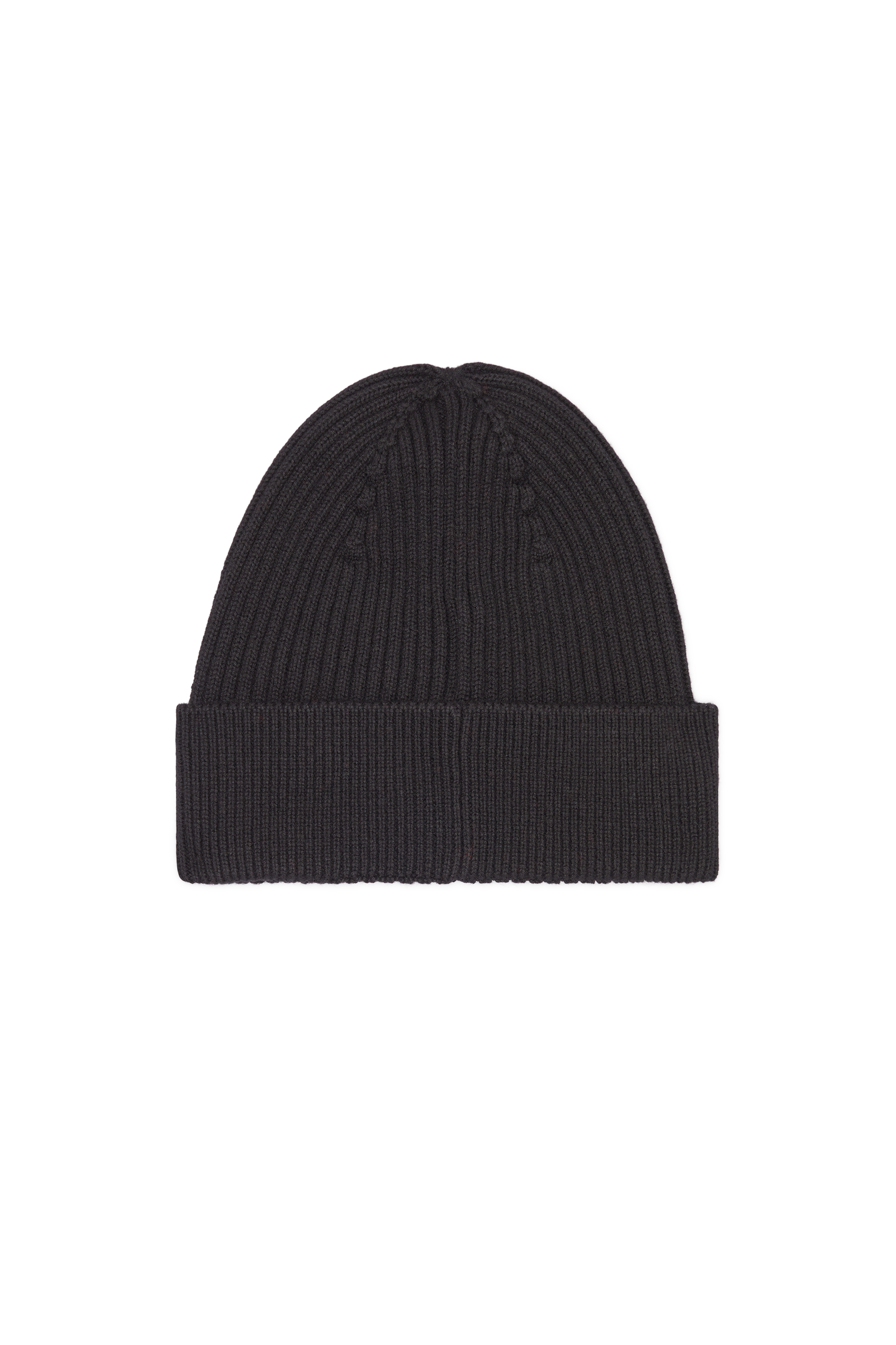 Diesel - K-CODER-H 2X2, Unisex Ribbed beanie with logo patch in Black - Image 2