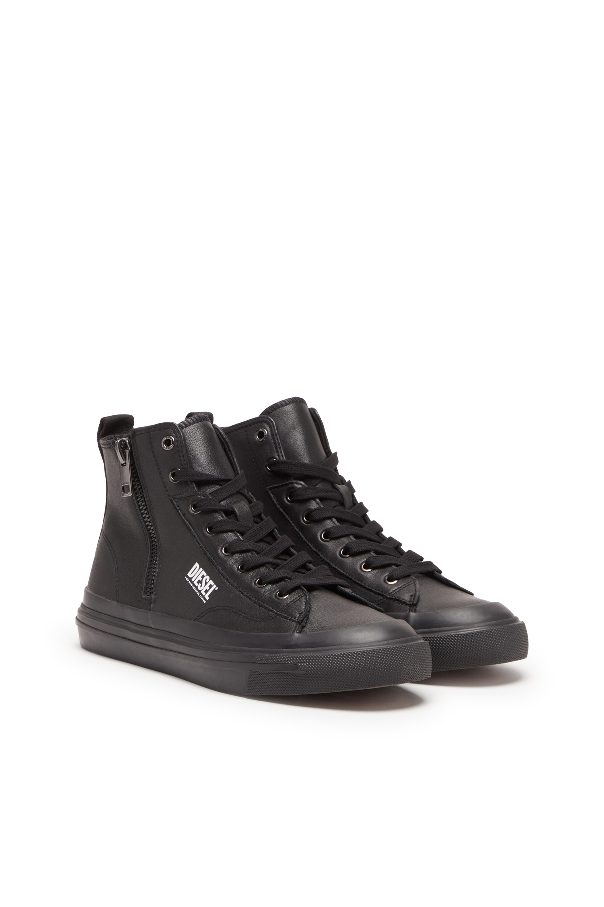 Diesel - S-ATHOS DV MID, Man S-Athos Dv Mid - High-top sneakers with side zip in Black - Image 2