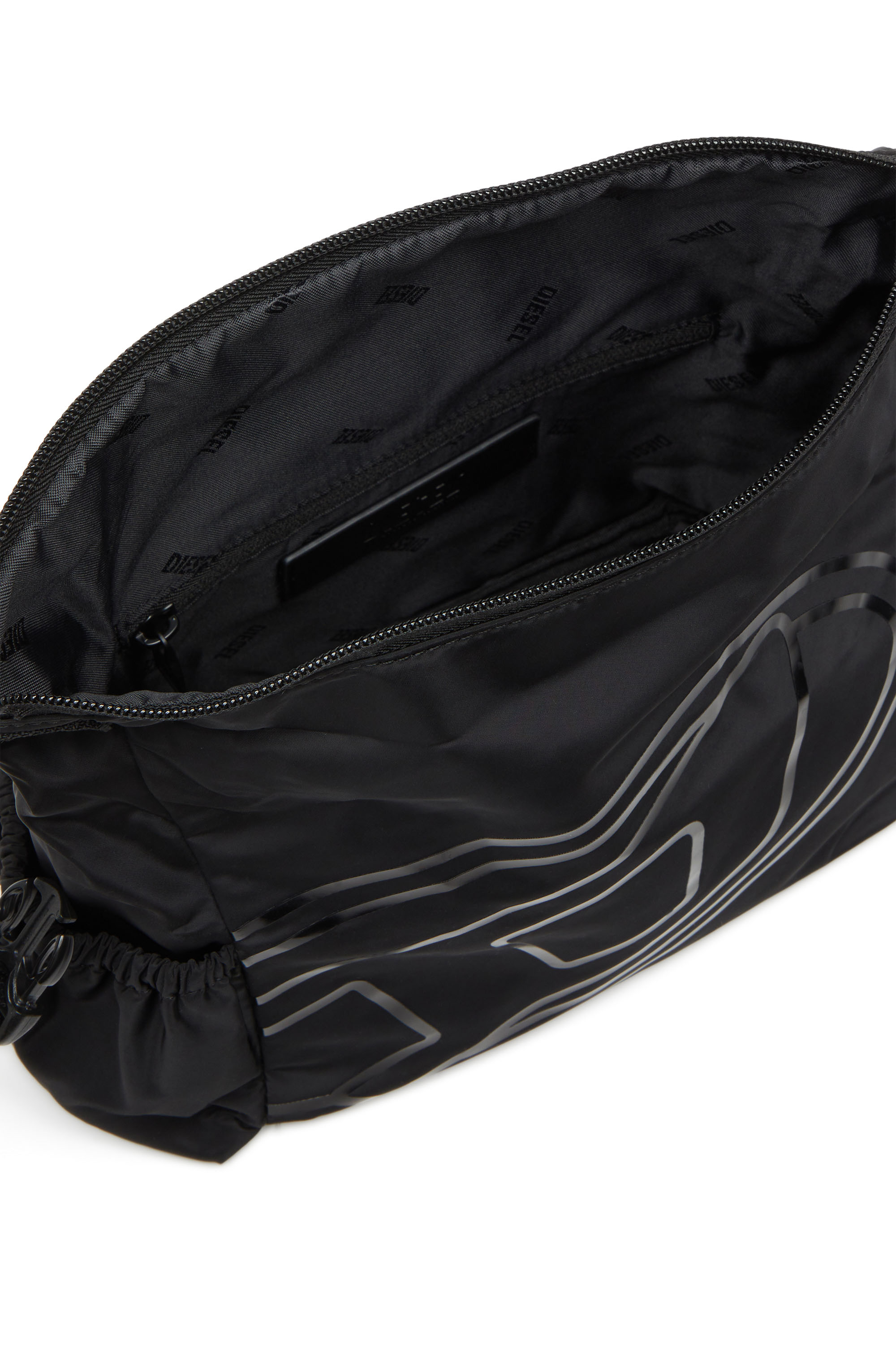 Diesel - DRAPE WASH BAG X, Neceser de nailon con estampado Oval D Hombre in Negro - 4