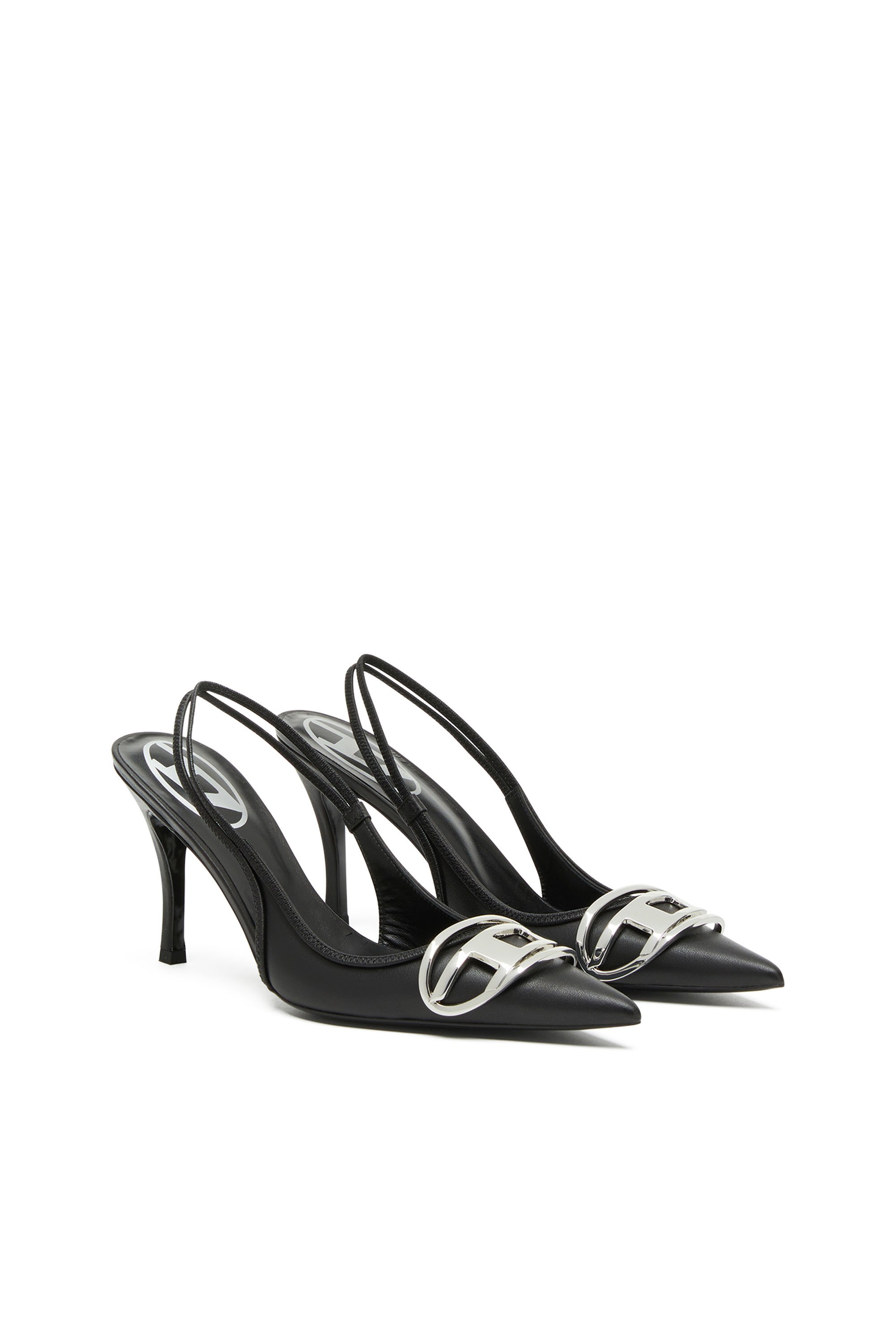 Diesel - D-VENUS SB, Woman D-Venus-Slingback pumps in nappa leather in Black - Image 8