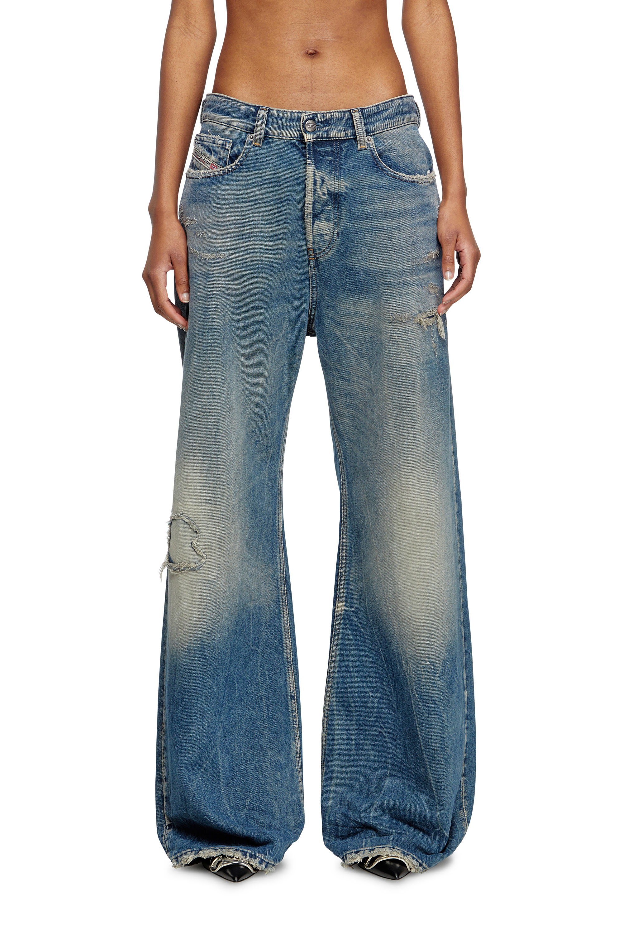 Diesel - Relaxed Jeans 1996 D-Sire 09M28 Mujer, Azul medio - 1