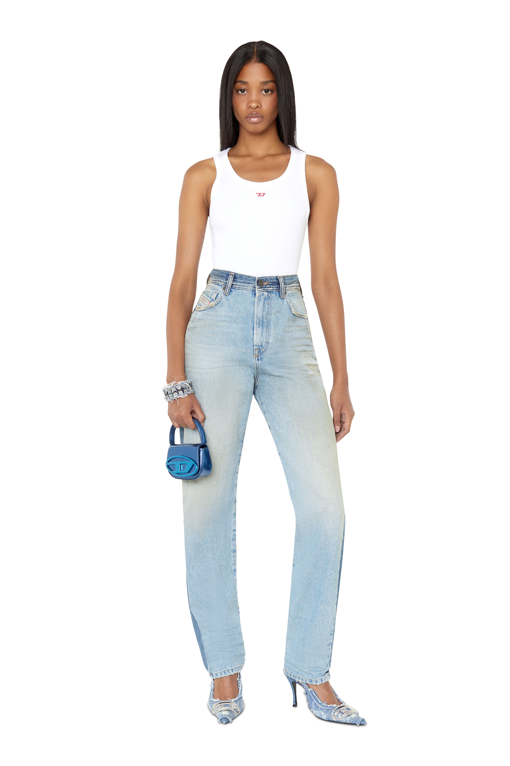 Diesel - 1956 D-Tulip 09E21 Straight Jeans, Light Blue - Image 2