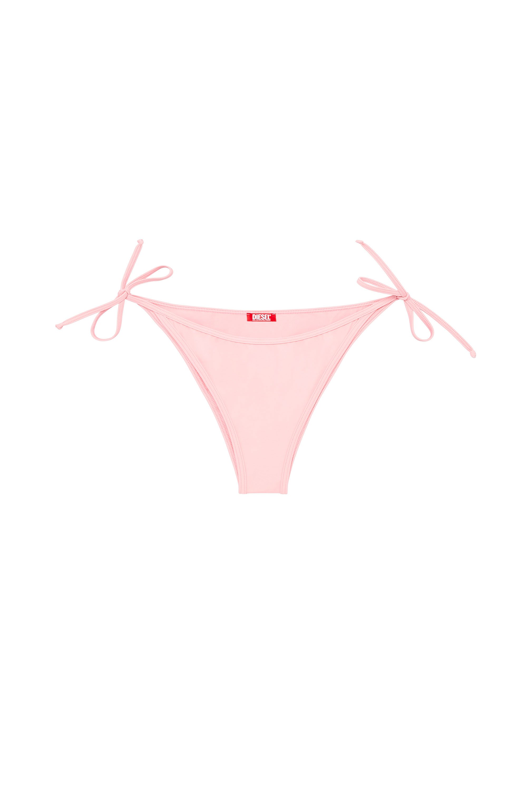 Diesel - BRAZILIAN-D-CORE, Woman's Tie-side bikini bottoms with logo back in Pink - 4