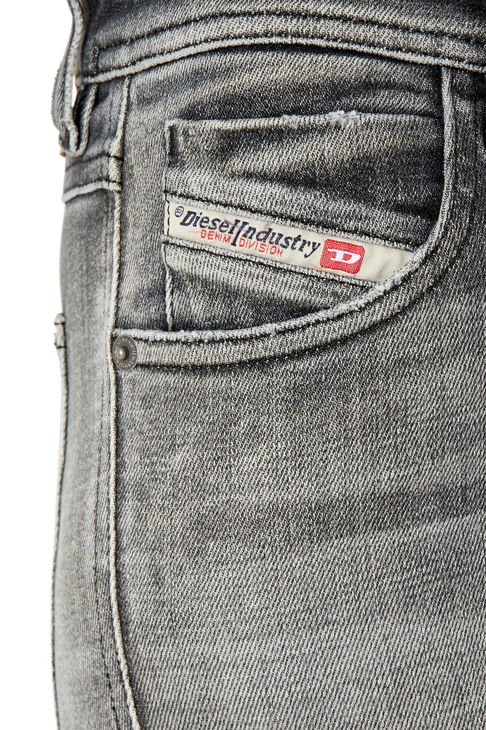 Diesel - Skinny Jeans 2015 Babhila 09E71, Gris - Image 2