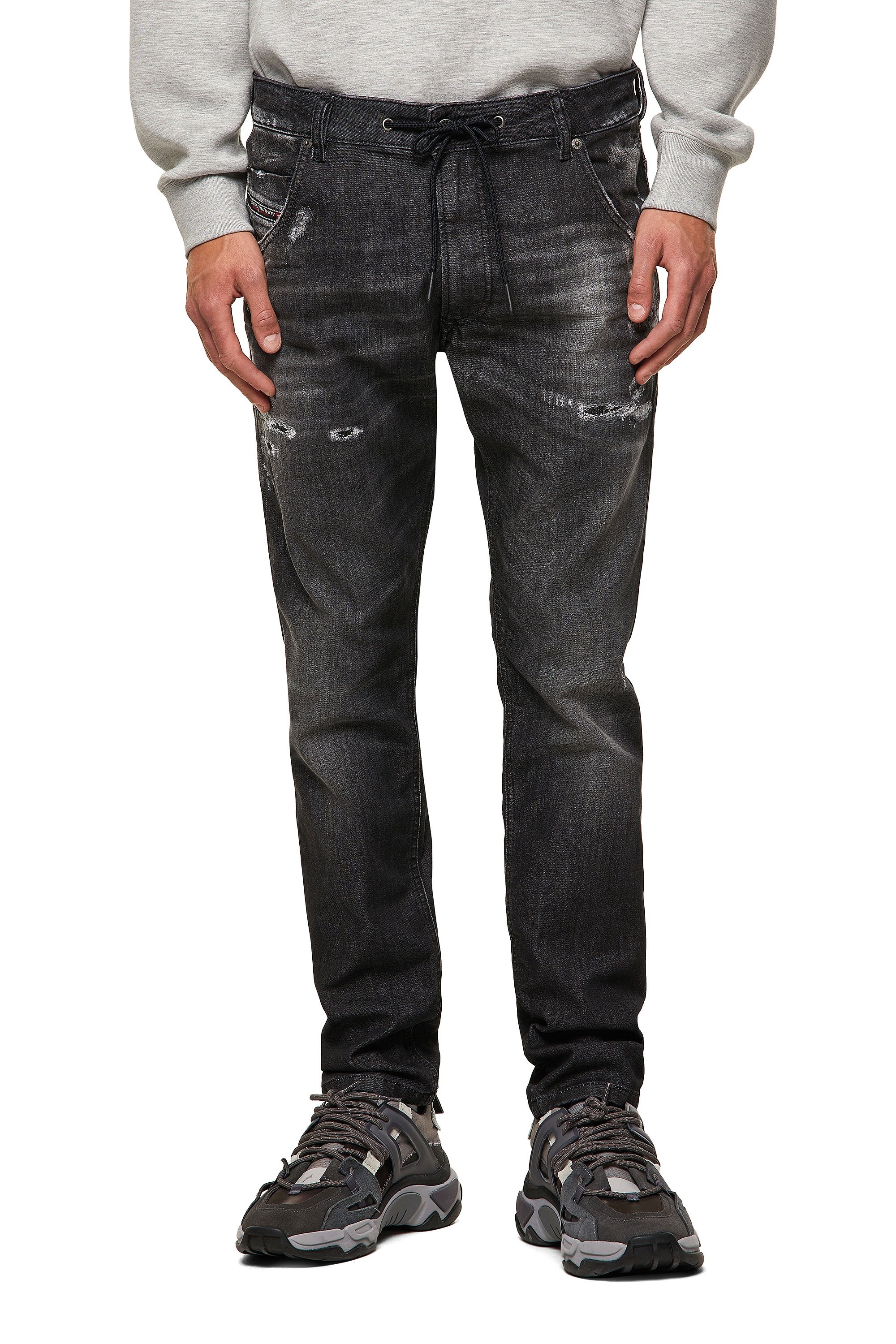 Diesel - Krooley Tapered JoggJeans® 09B53, Black/Dark Grey - Image 1