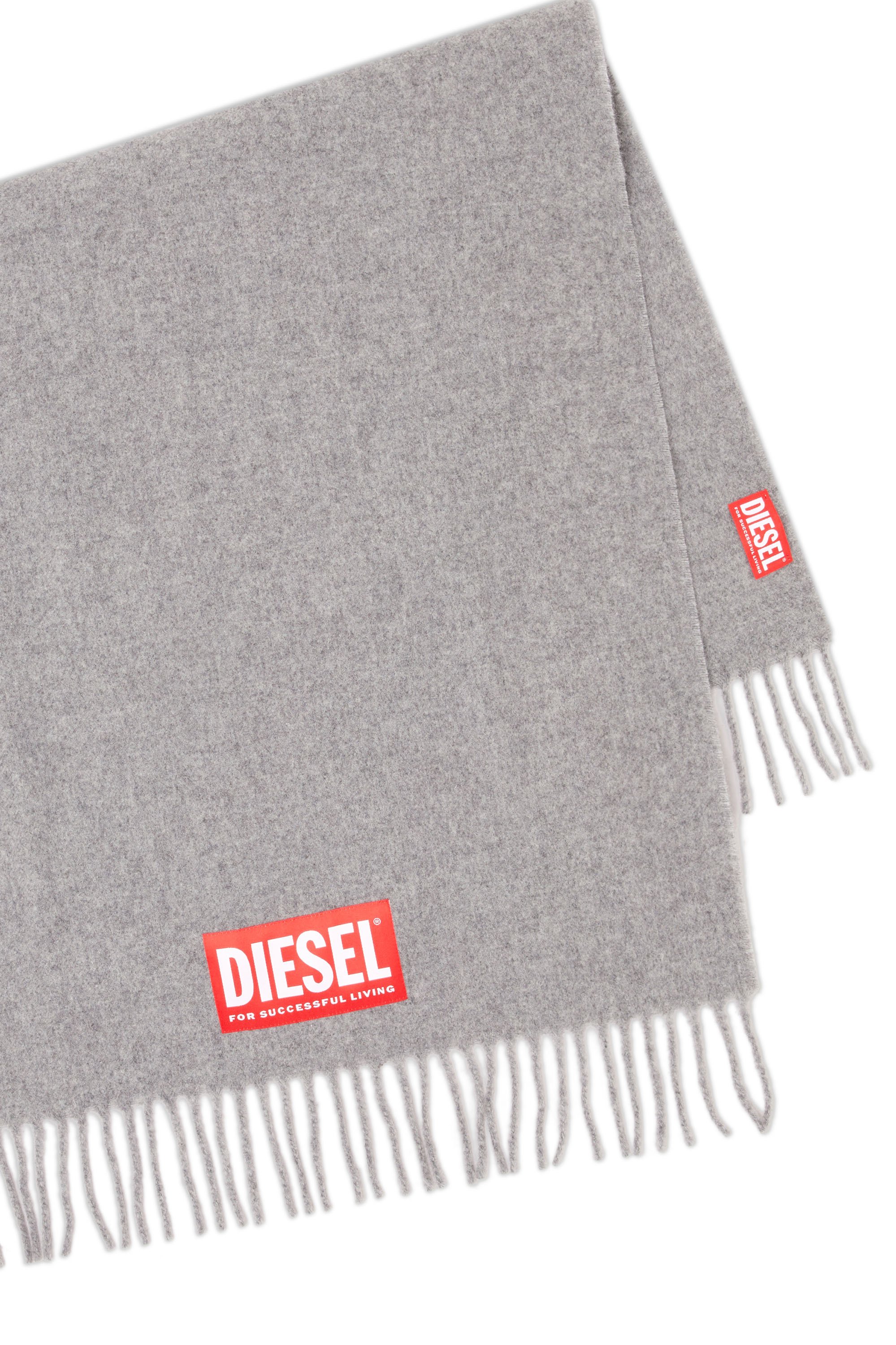 Diesel - S-IMON, Man's Wool blend scarf in Grey - 3