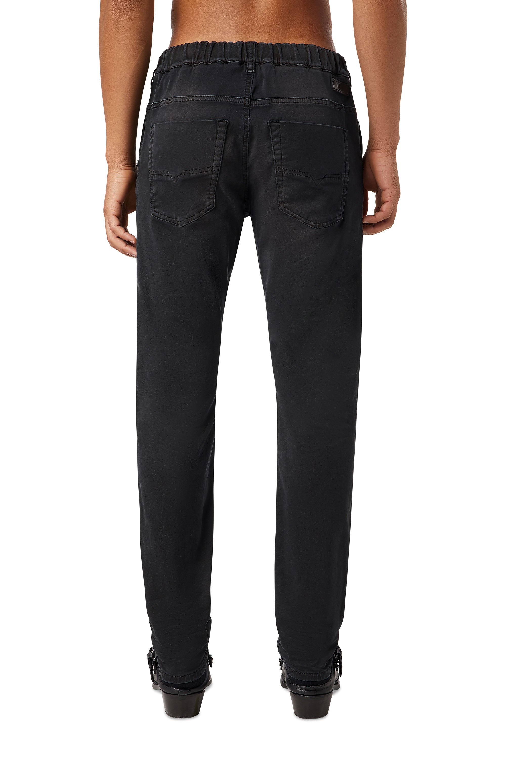 Diesel - Krooley JoggJeans® 0670M Tapered, Negro/Gris oscuro - Image 2