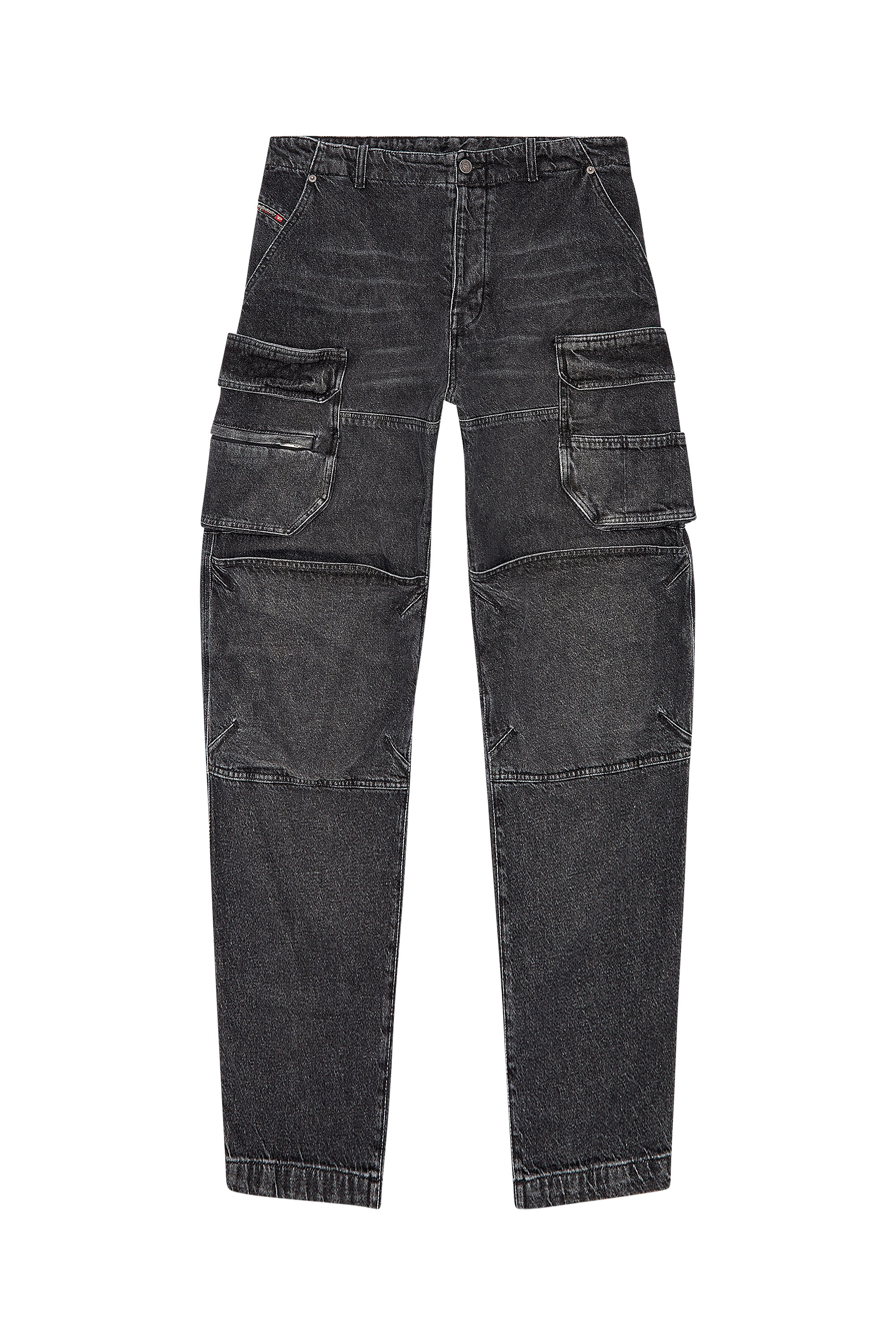 Diesel - Straight Jeans D-Fish 0HLAA, Black/Dark grey - Image 1