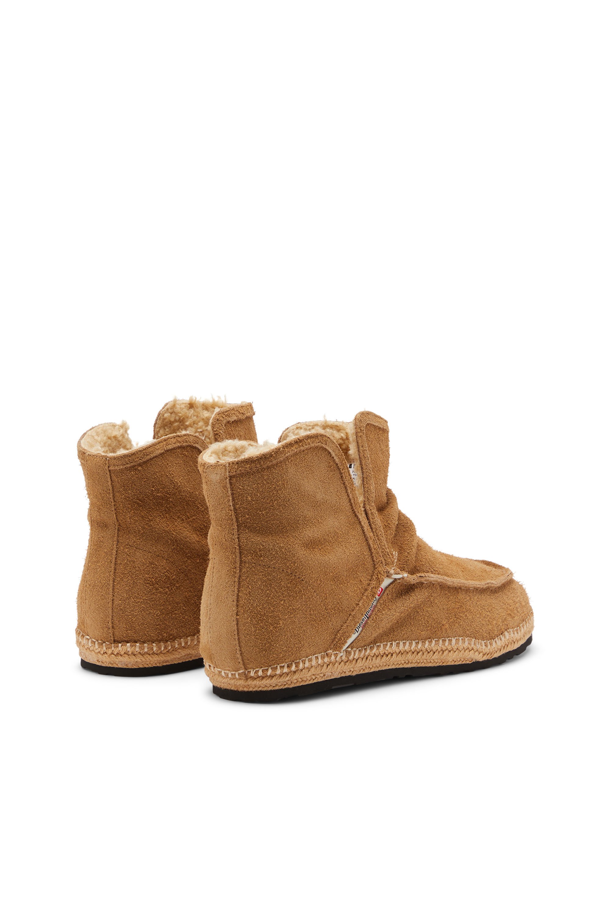 Diesel - D-LUKAS AKB, Man's D-Lukas - Leather ankle boots with internal lining in Light Brown - 3
