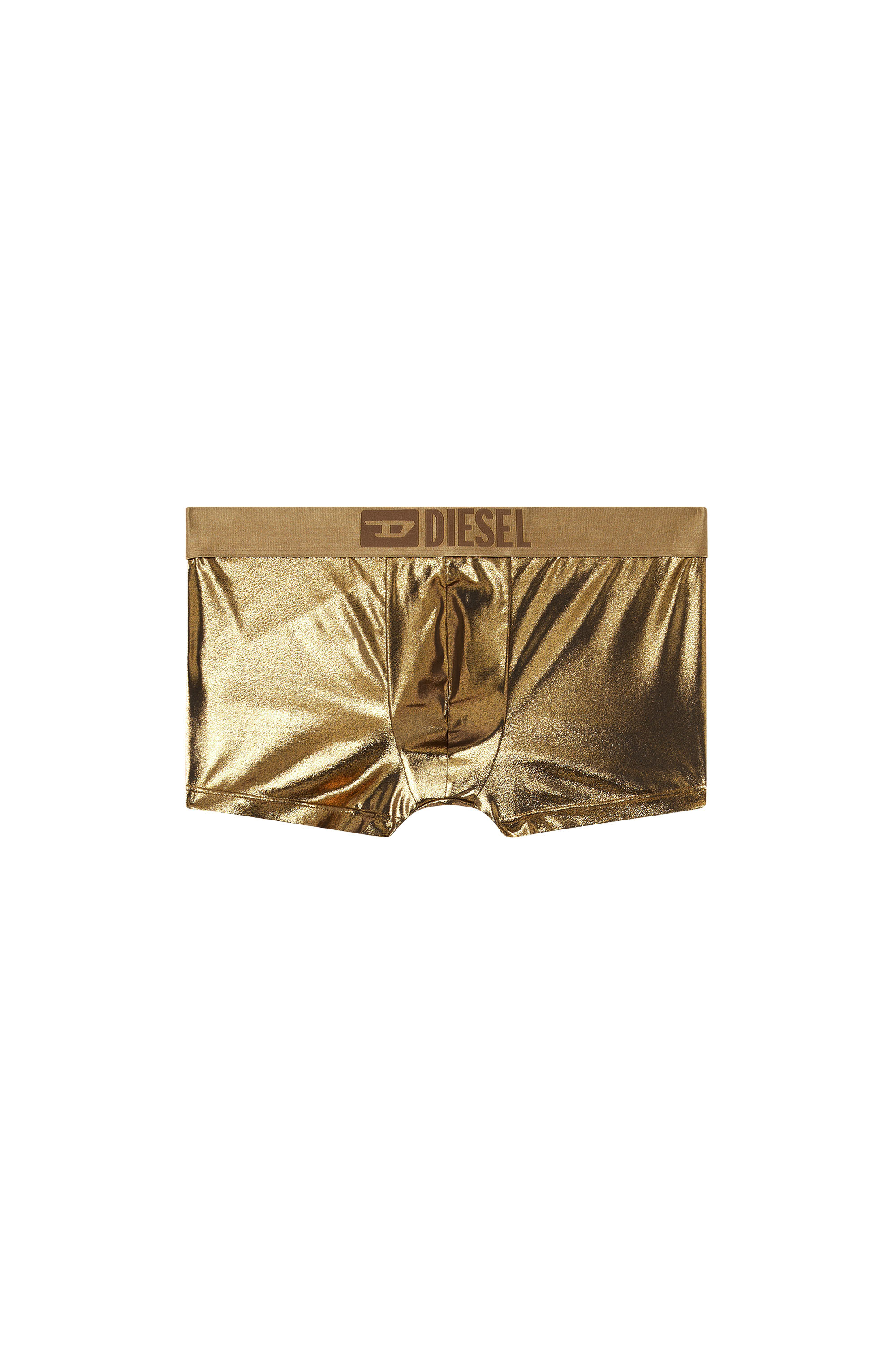 Diesel - DAMIEN-GFT, Man's Foiled fabric boxer briefs in Gold - 4