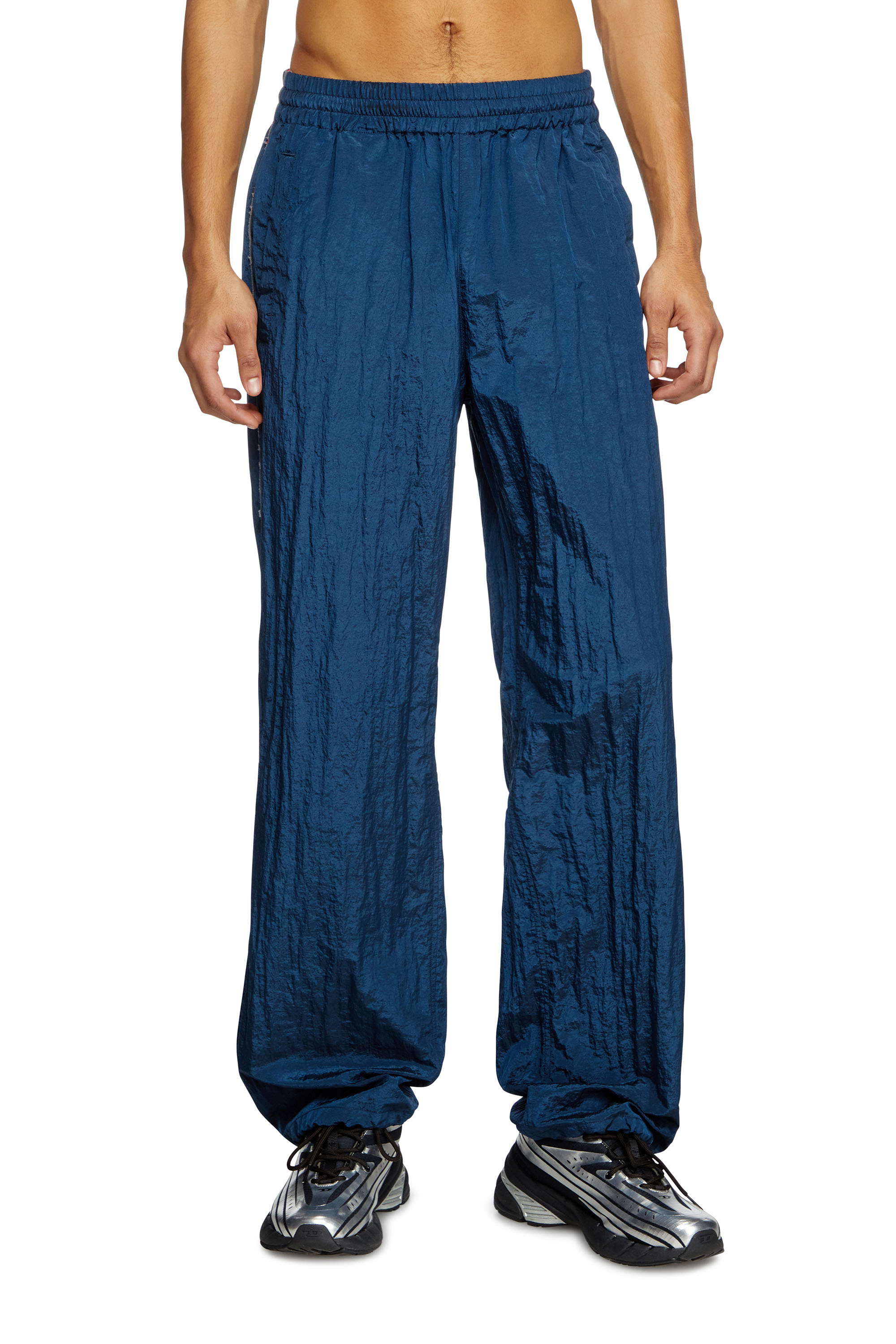 Diesel - P-ANTHEIT, Man's Track pants with distressed piping in Blue - 1