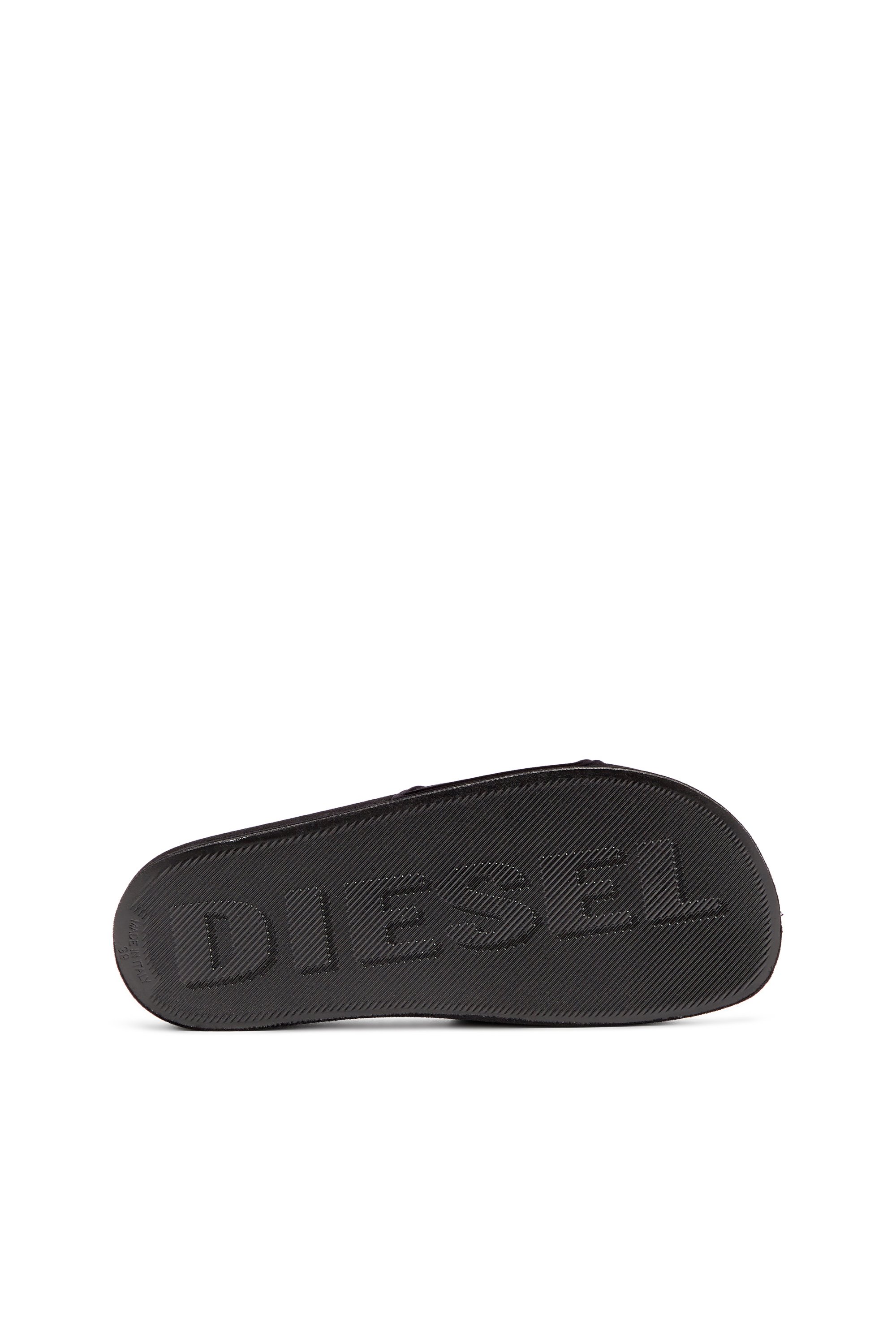 Diesel - SA-MAYEMI CC W, Sa-Mayemi-Sandalias de piscina con flocado aterciopelado Mujer in Negro - 4