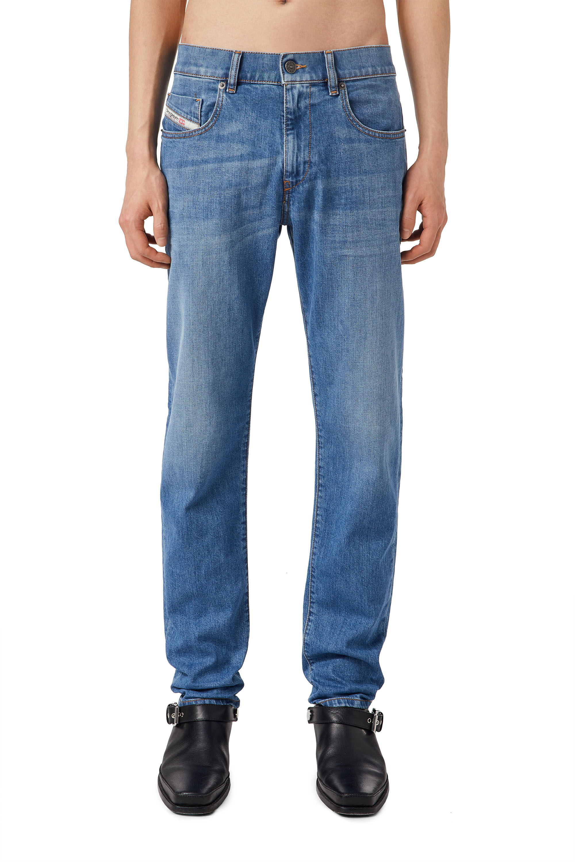 Diesel - 2019 D-STRUKT 0EHAJ Slim Jeans, Azul medio - Image 1