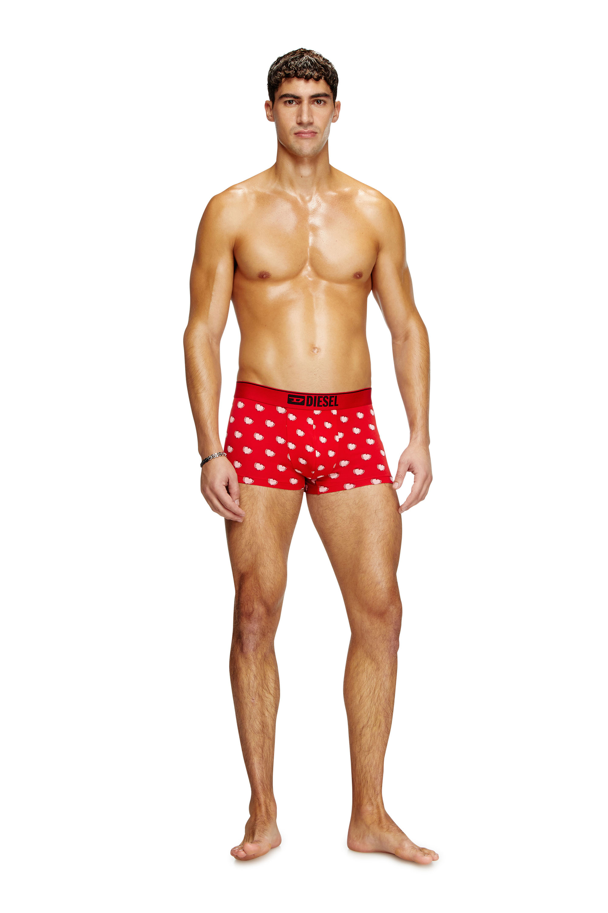 Diesel - DAMIEN-GFT-3PACK, Man's Three-pack boxer briefs with heart motif in Black/Red - 2