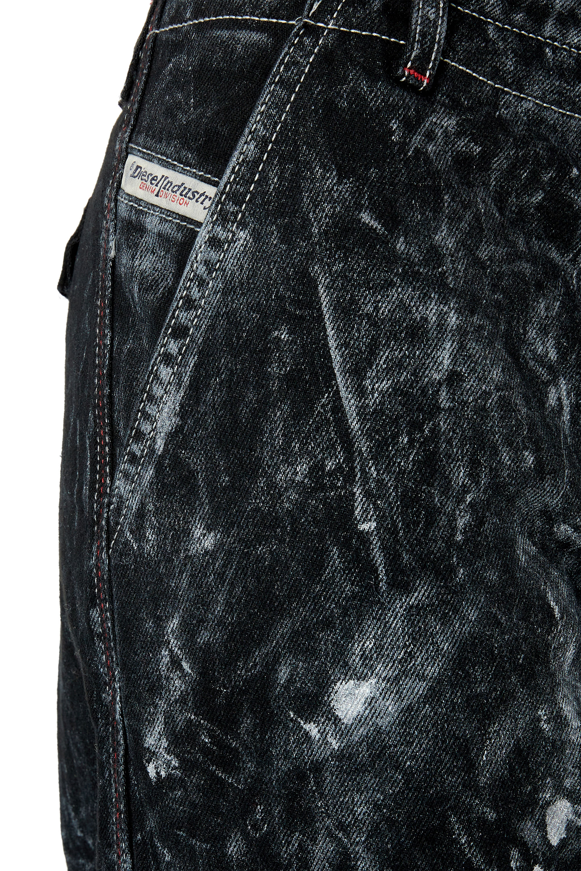 Diesel - D-Sire 0EMAC Straight Jeans, Negro/Gris oscuro - Image 3