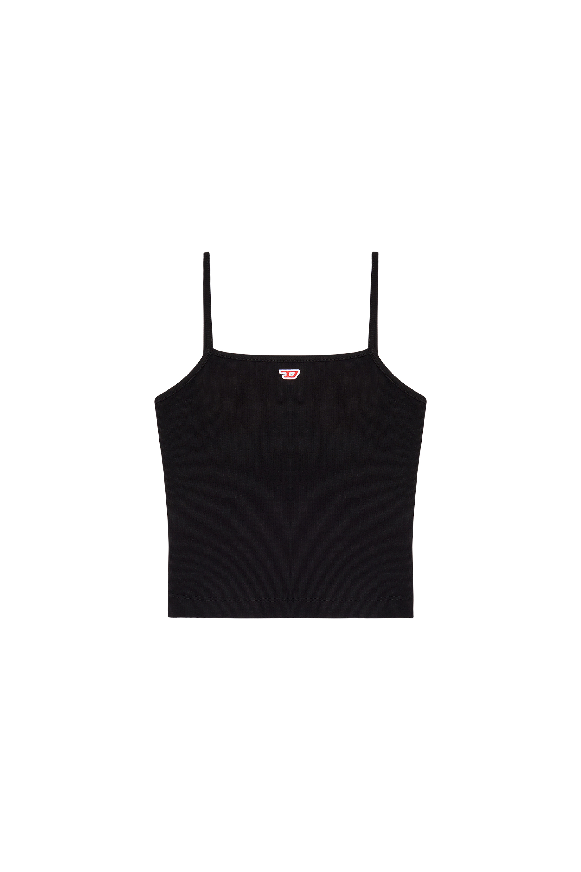 Diesel - T-HOP-D, Woman Cami top with embroidered D patch in Black - Image 4