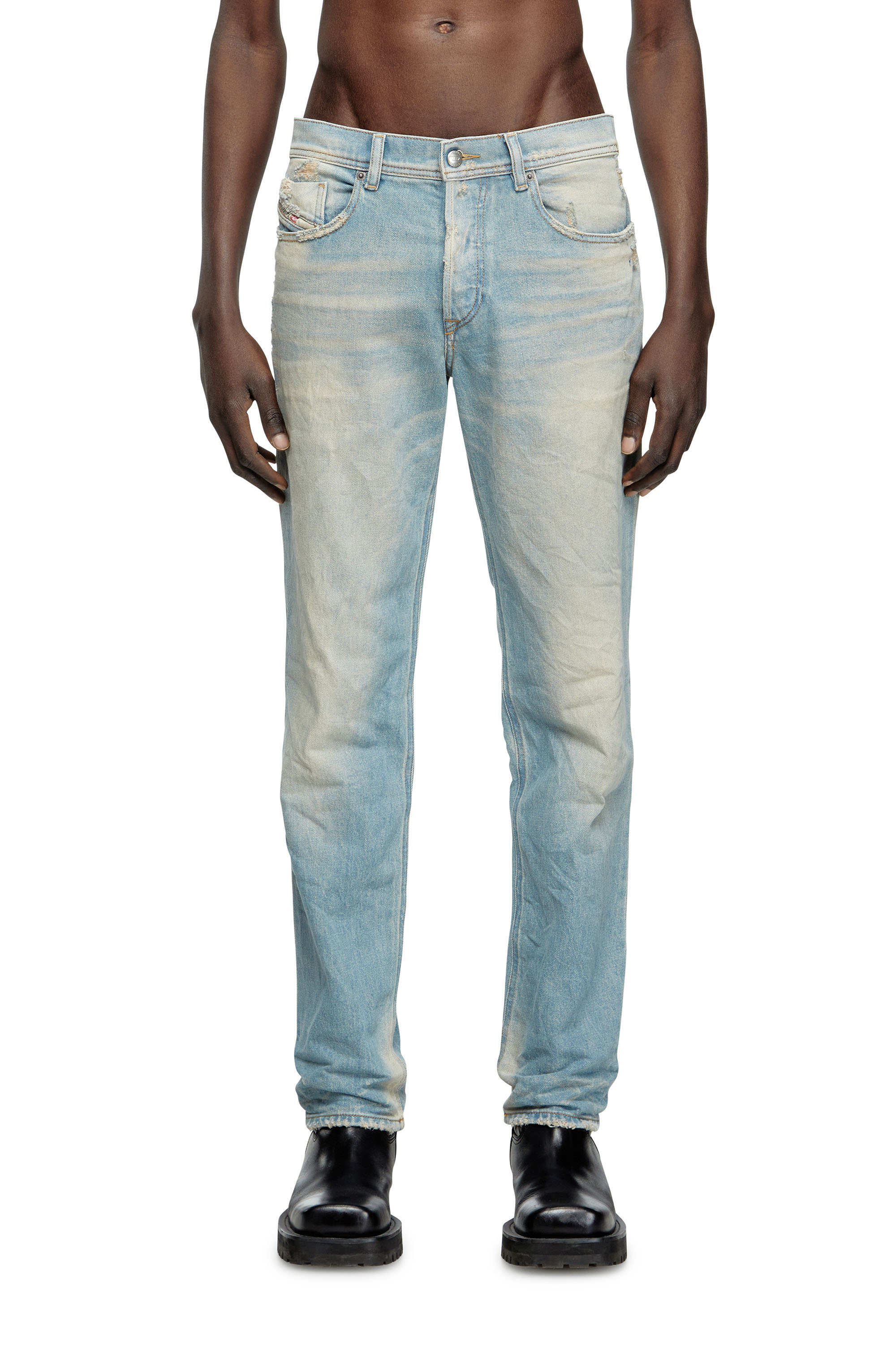 Diesel - Regular Jeans 2023 D-Finitive 09L23 Hombre, Azul Claro - 2