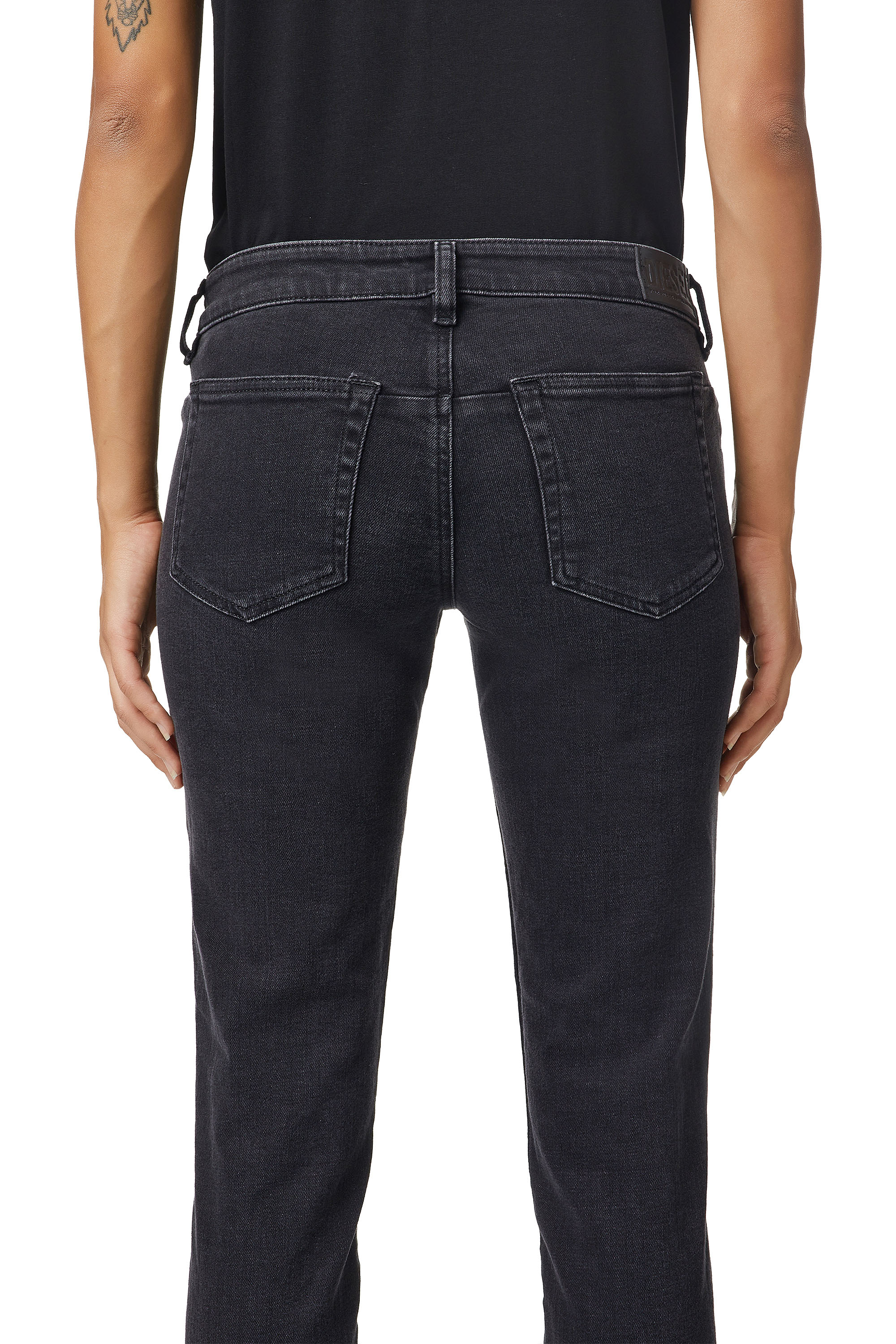 Diesel - D-Jevel Slim Jeans 0870G, Black/Dark Grey - Image 4