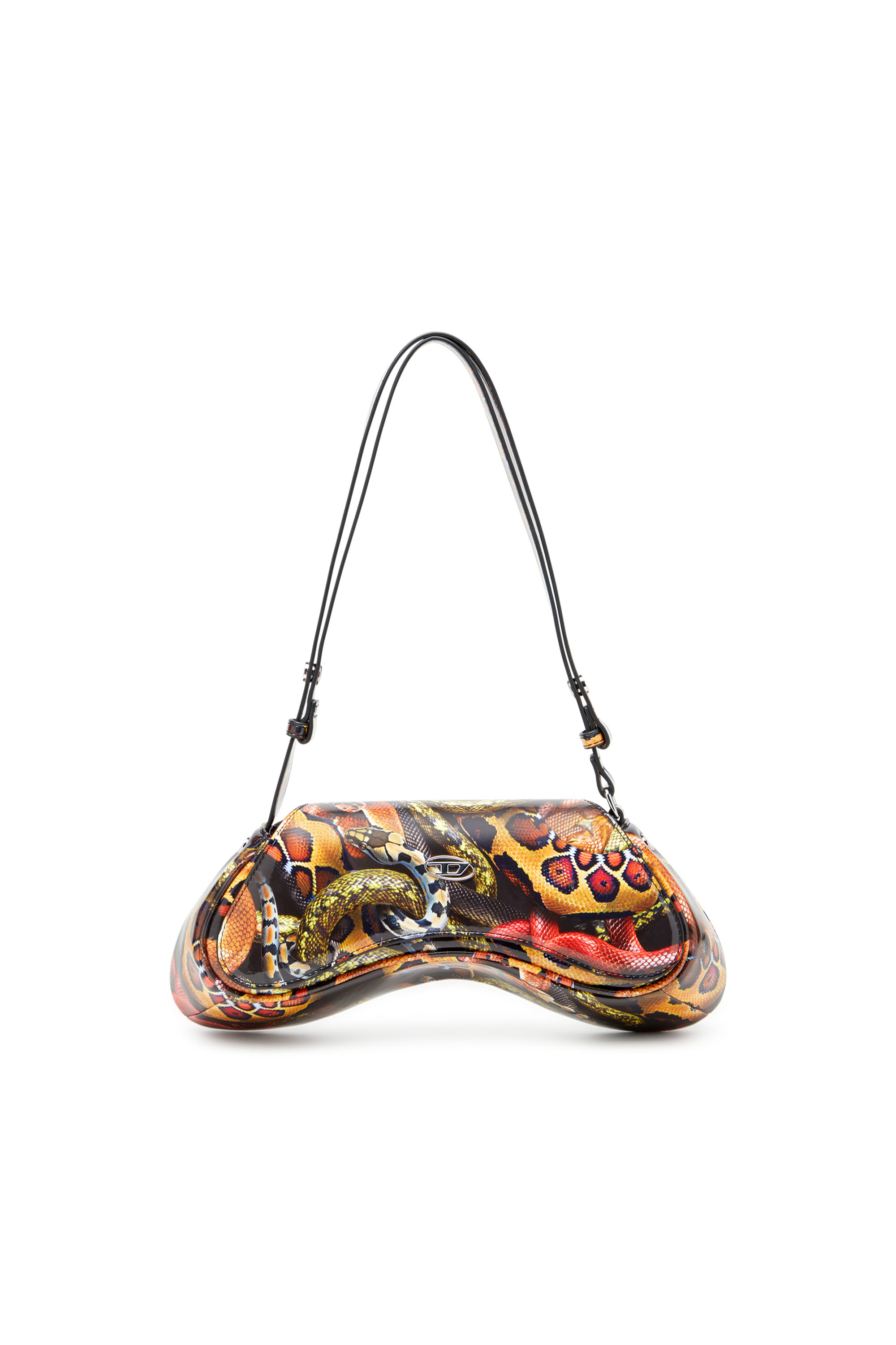 Diesel - CNY PLAY CROSSBODY, Bolso de hombro con estampado de serpiente Mujer in Multicolor - 1