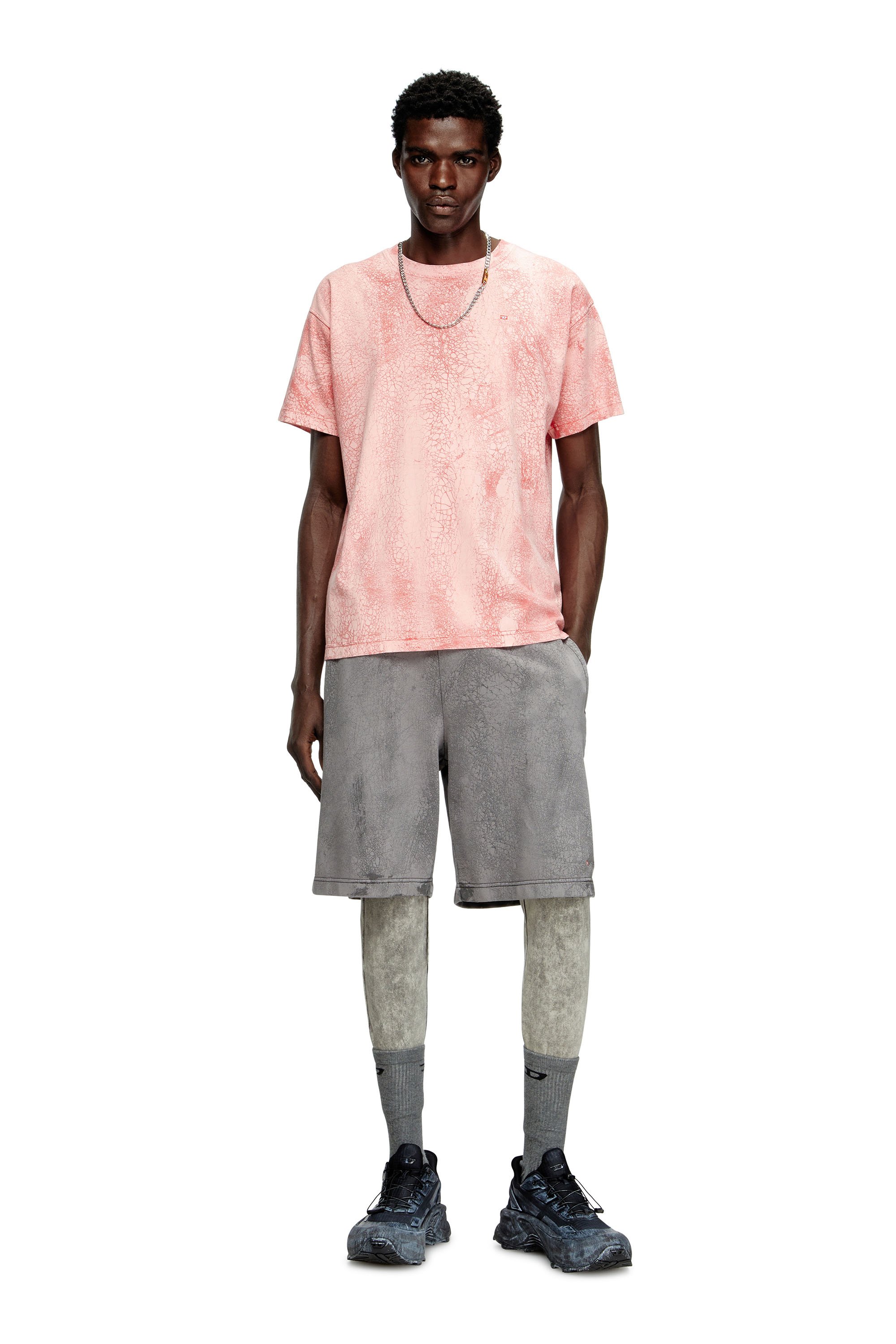 Diesel - T-NORM-T8, Camiseta de punto encerado Hombre in Rosa - 2