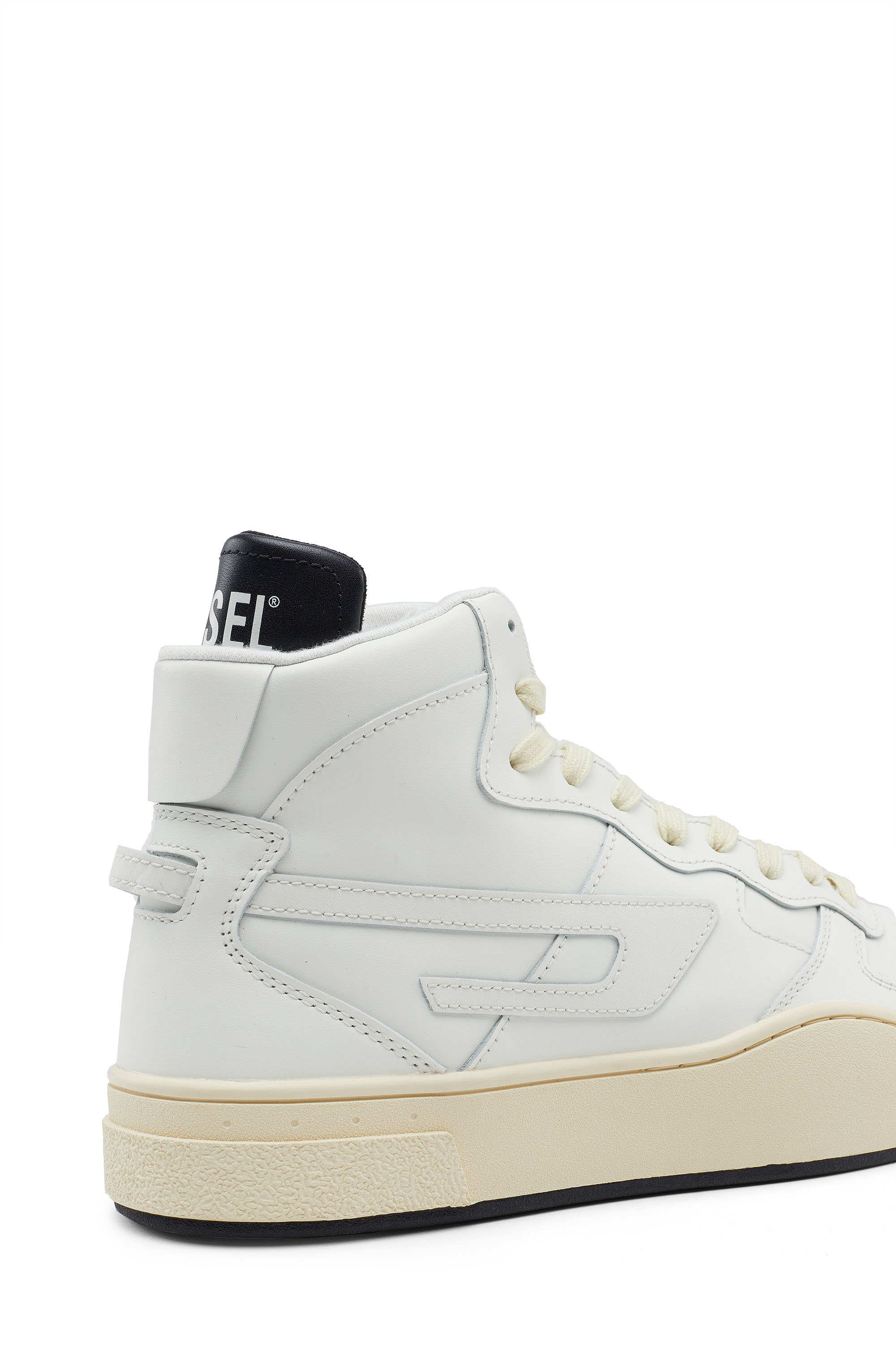 S-UKIYO MID Man: Leather high-top sneakers with D logo | Diesel