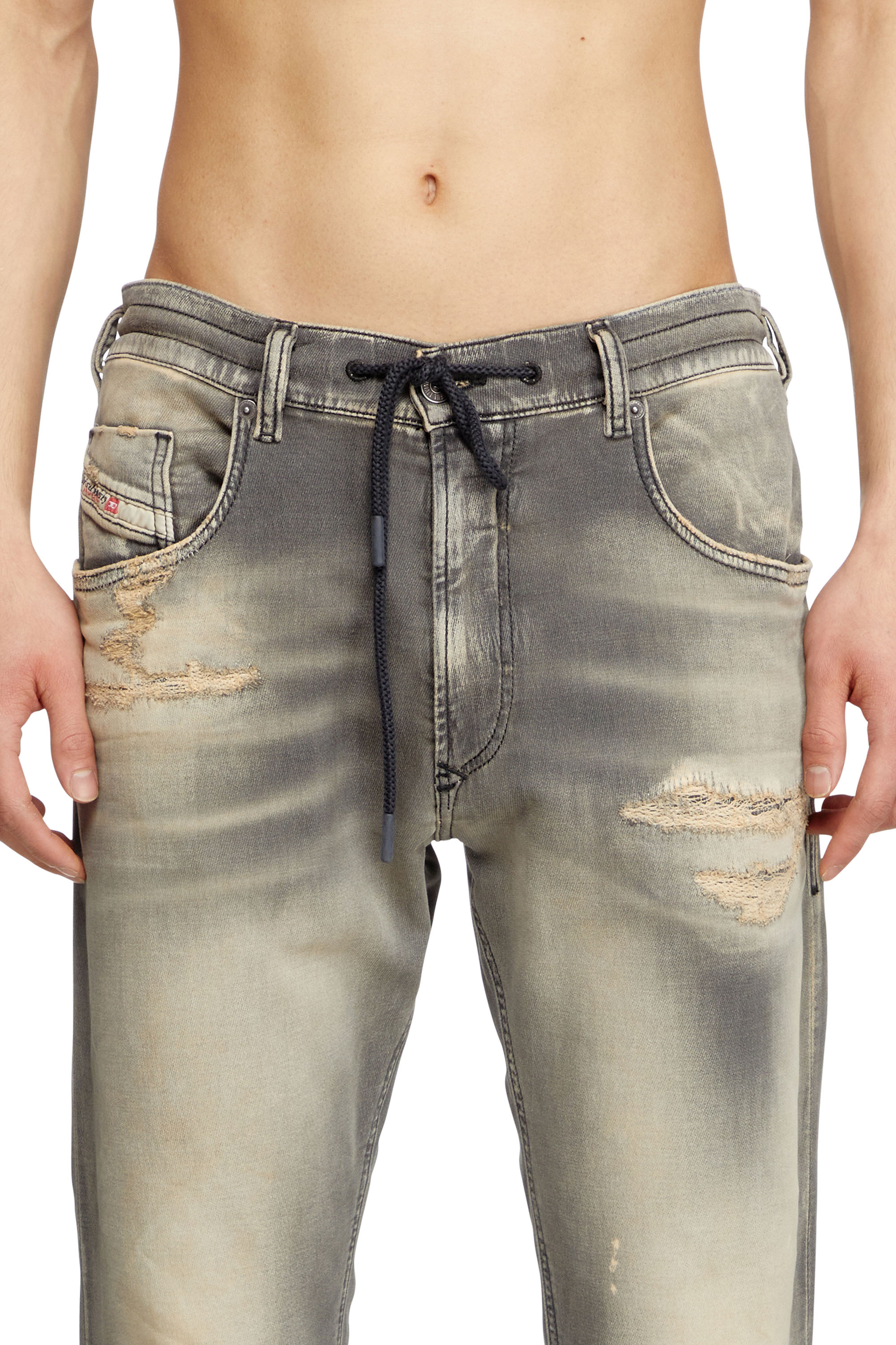 Diesel - Man's Regular 2030 D-Krooley Joggjeans® 068PF, Light Grey - 5