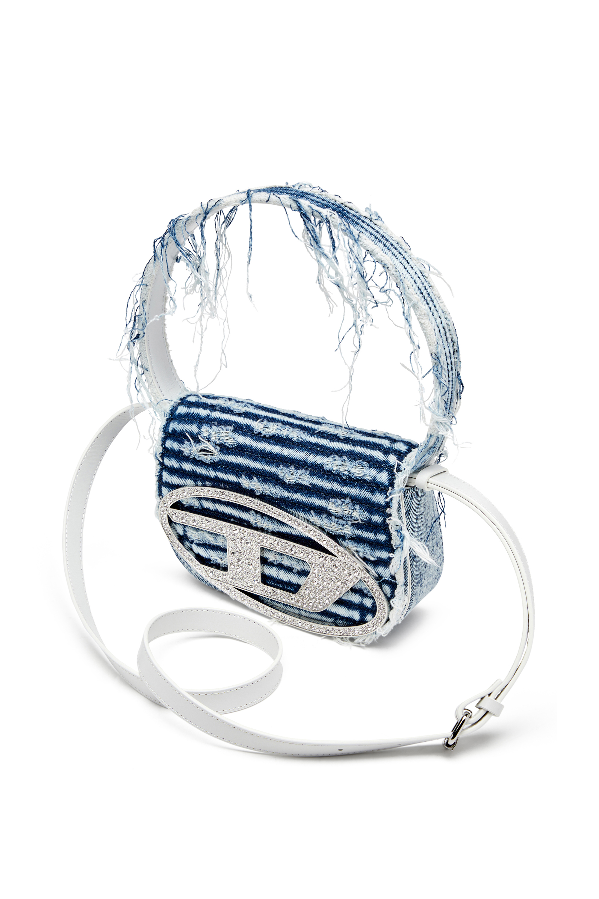 ●Fallett● Asymmetric bag denim light blue FA2401BG12BL Tory Burch Small Fleming Soft Denim Convertible Shoulder Bag