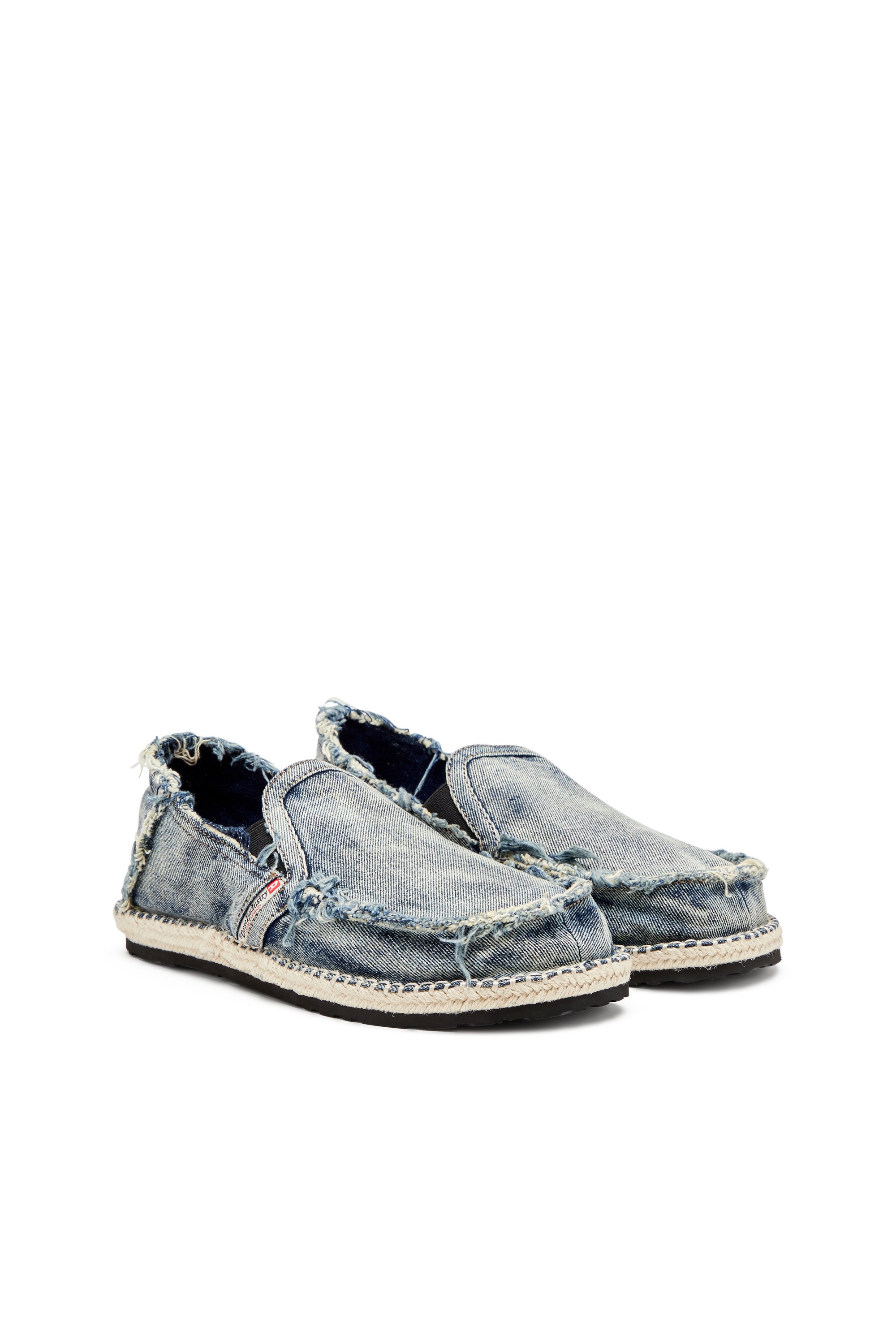 Diesel - D-LUKAS ESP, Mocasines de esparto en denim desgastado Hombre in Azul marino - 2