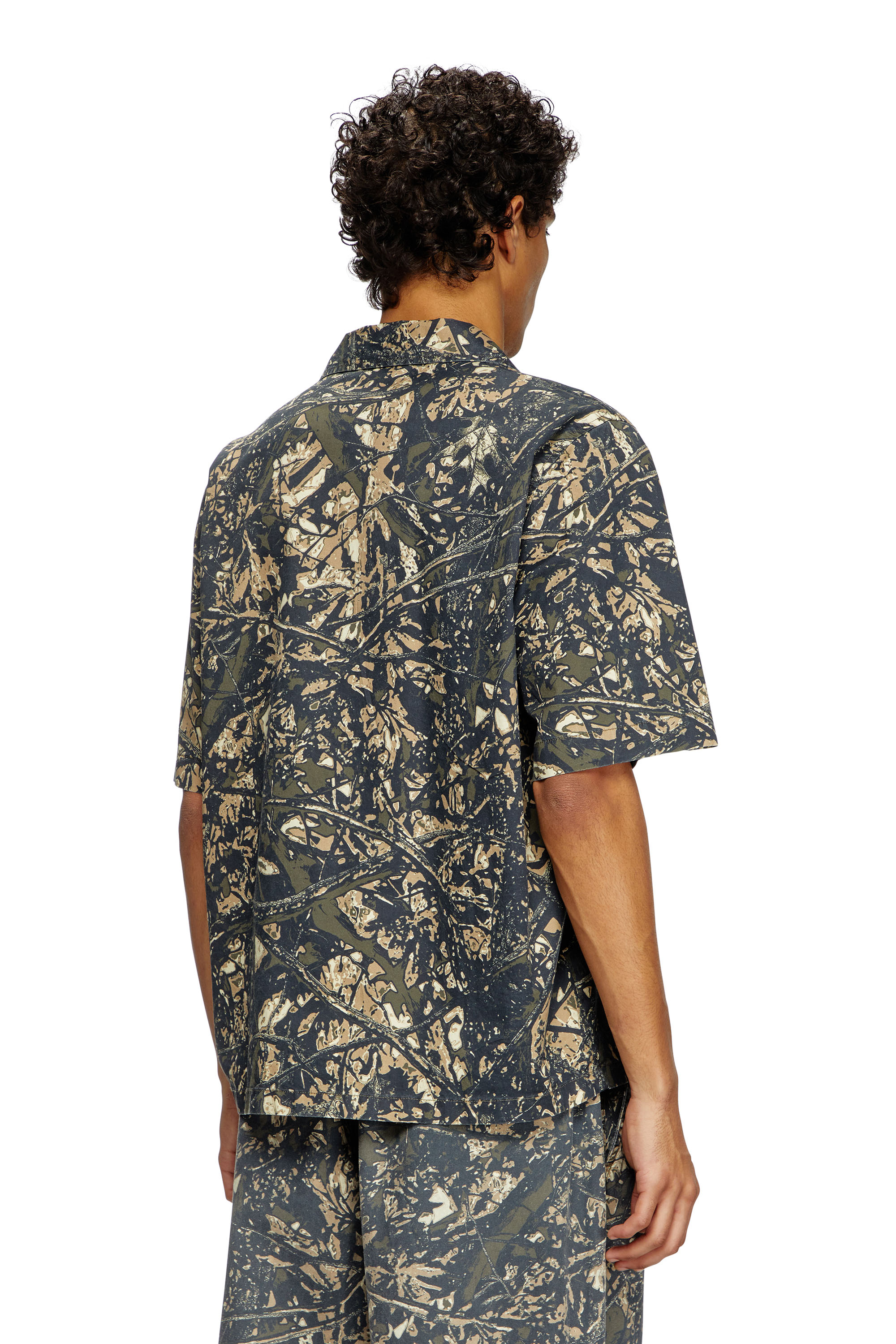 Diesel - S-LINT, Camisa de manga corta con estampado de camuflaje Hombre in Multicolor - 3