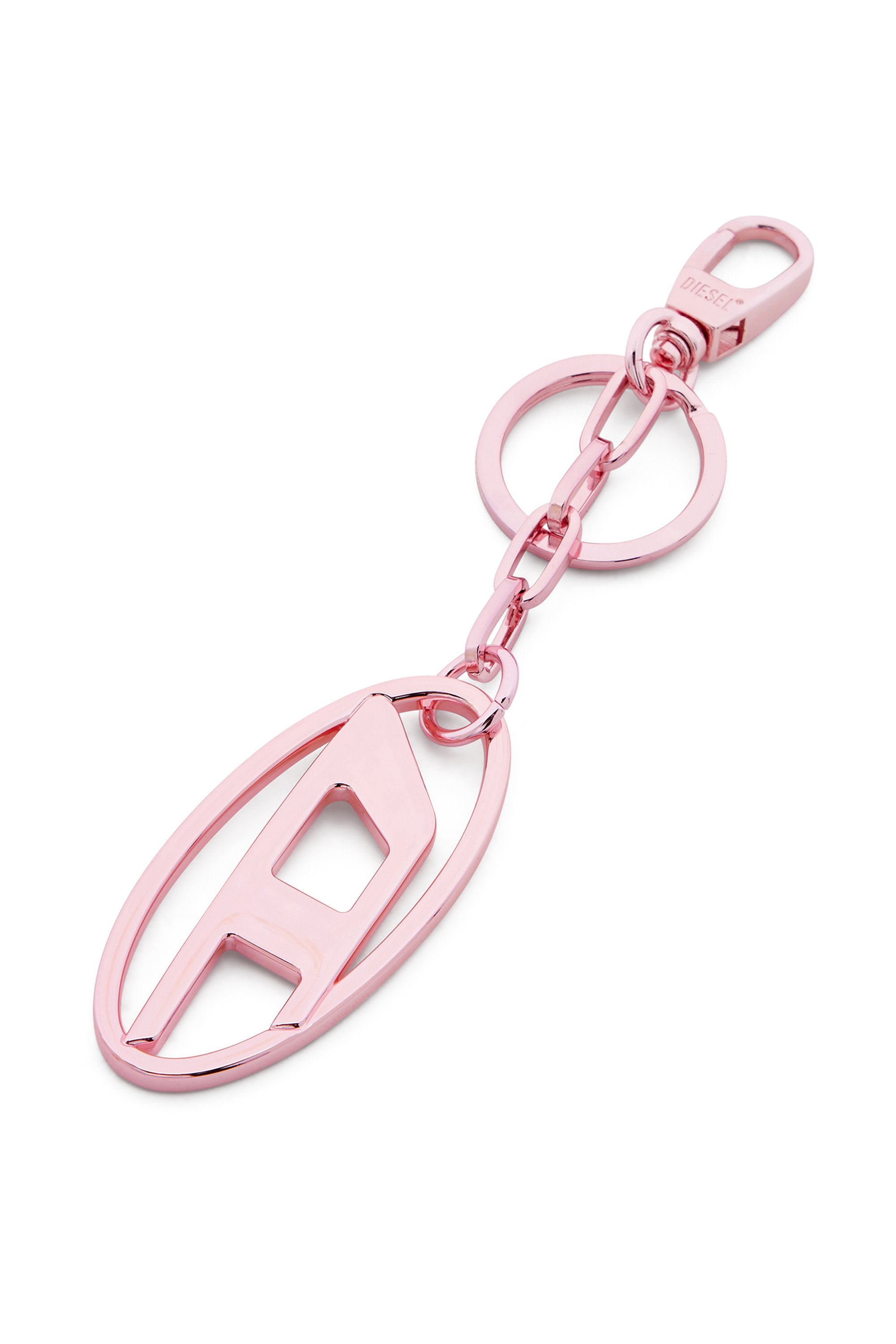 Diesel - HOLY-C, Woman's Metal keyring with logo plaque in Pink - 2