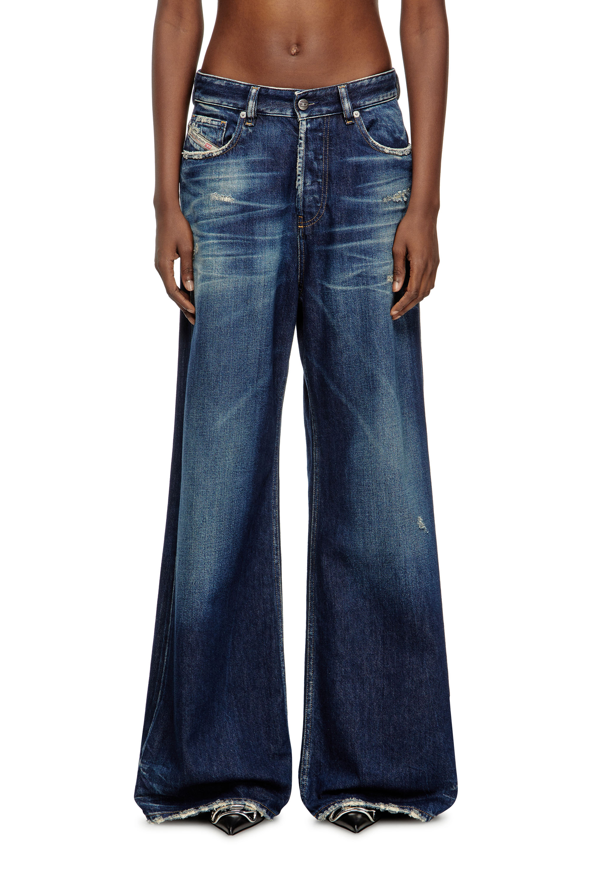 Diesel - Woman's Relaxed Jeans 1996 D-Sire 09M06, Dark Blue - 2