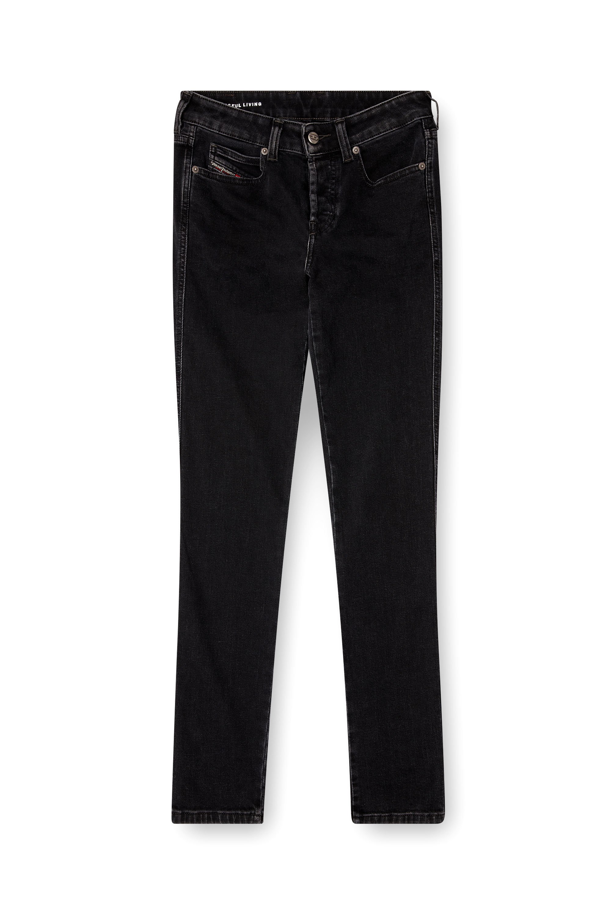 Diesel - Slim Jeans 1992 D-Jiann 09M69 Mujer, Negro/Gris oscuro - 3