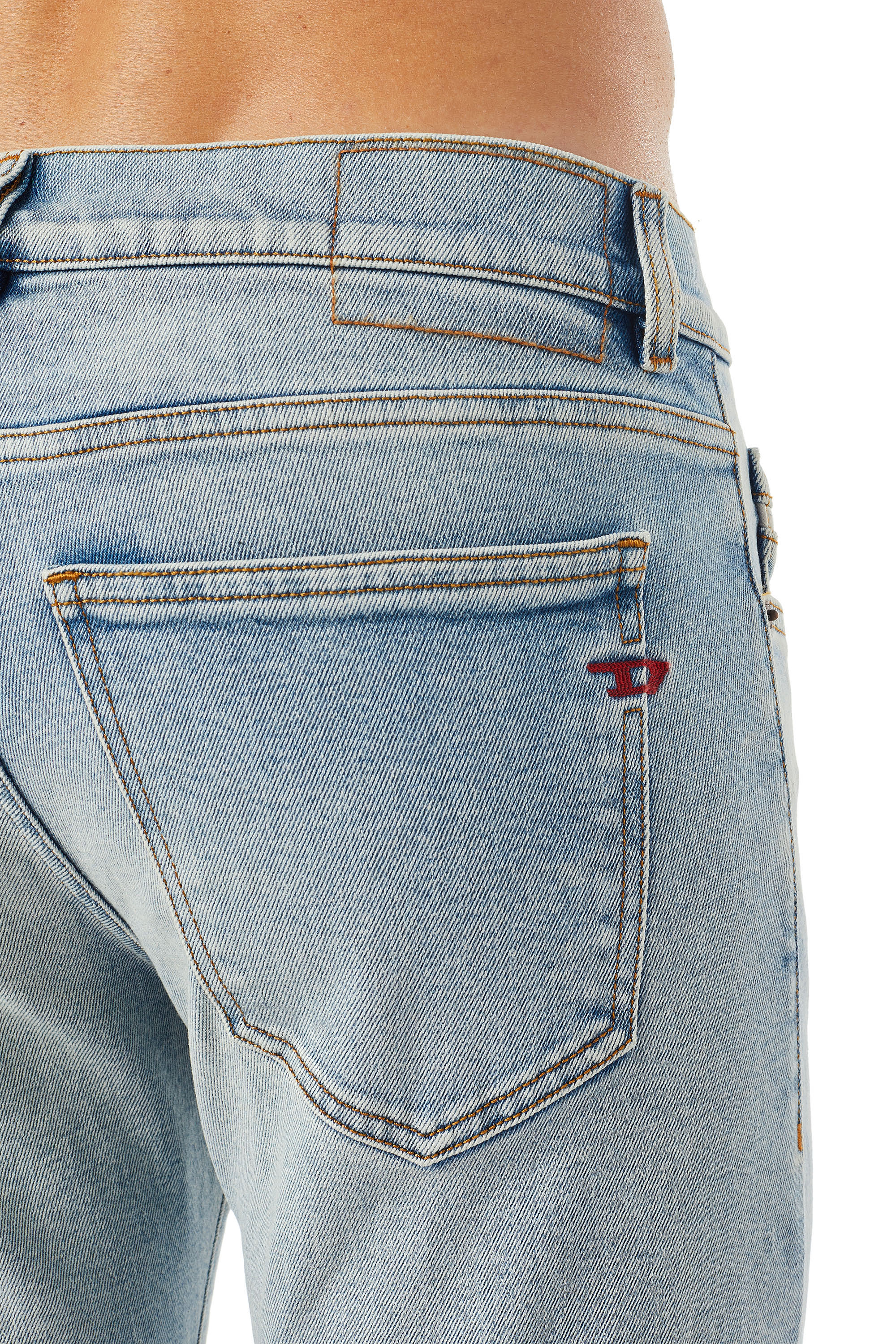 Diesel - Slim Jeans 2019 D-Strukt 09C08, Light Blue - Image 4