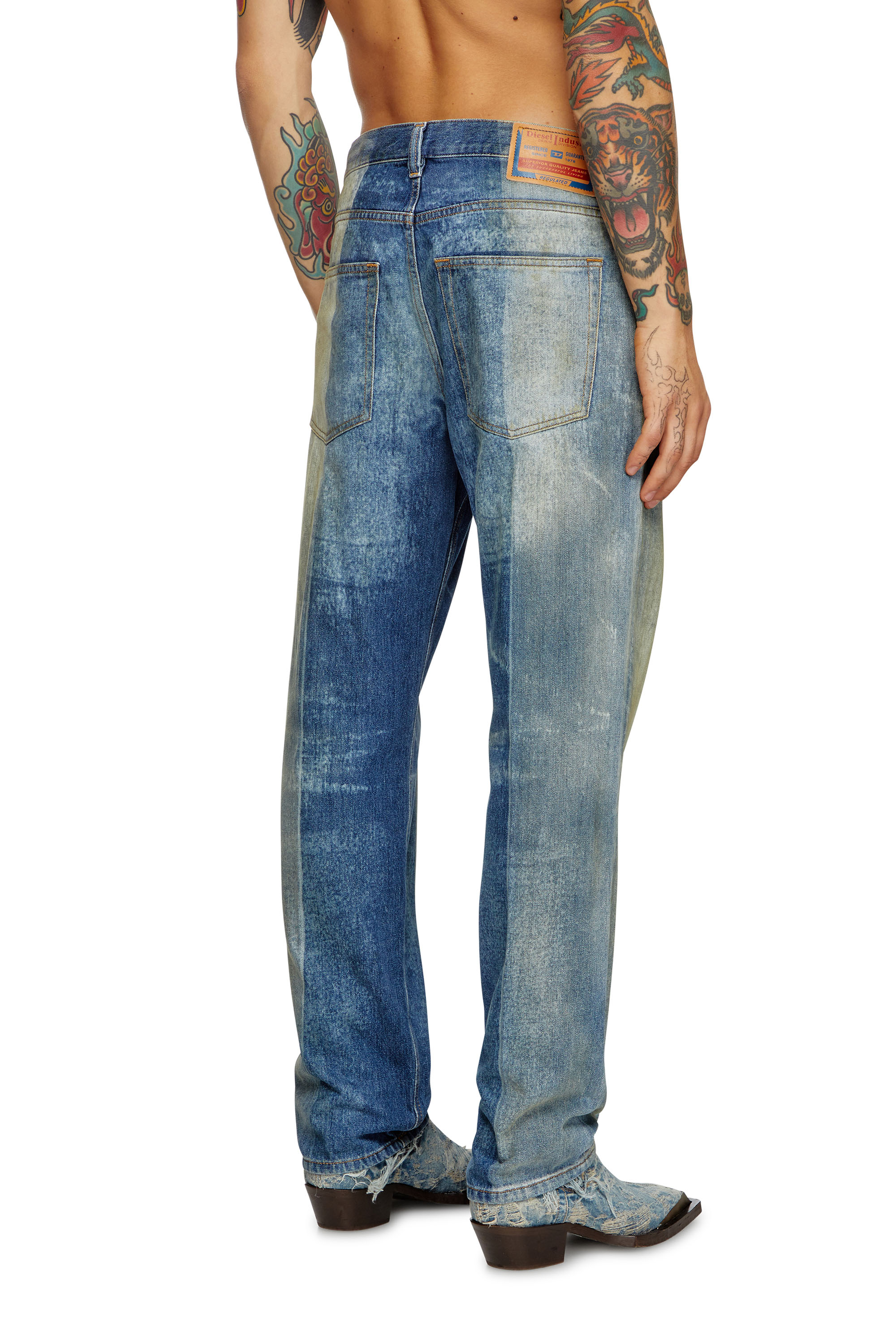 Diesel - Straight Jeans 2010 D-Macs 09L04 Hombre, Azul medio - 3