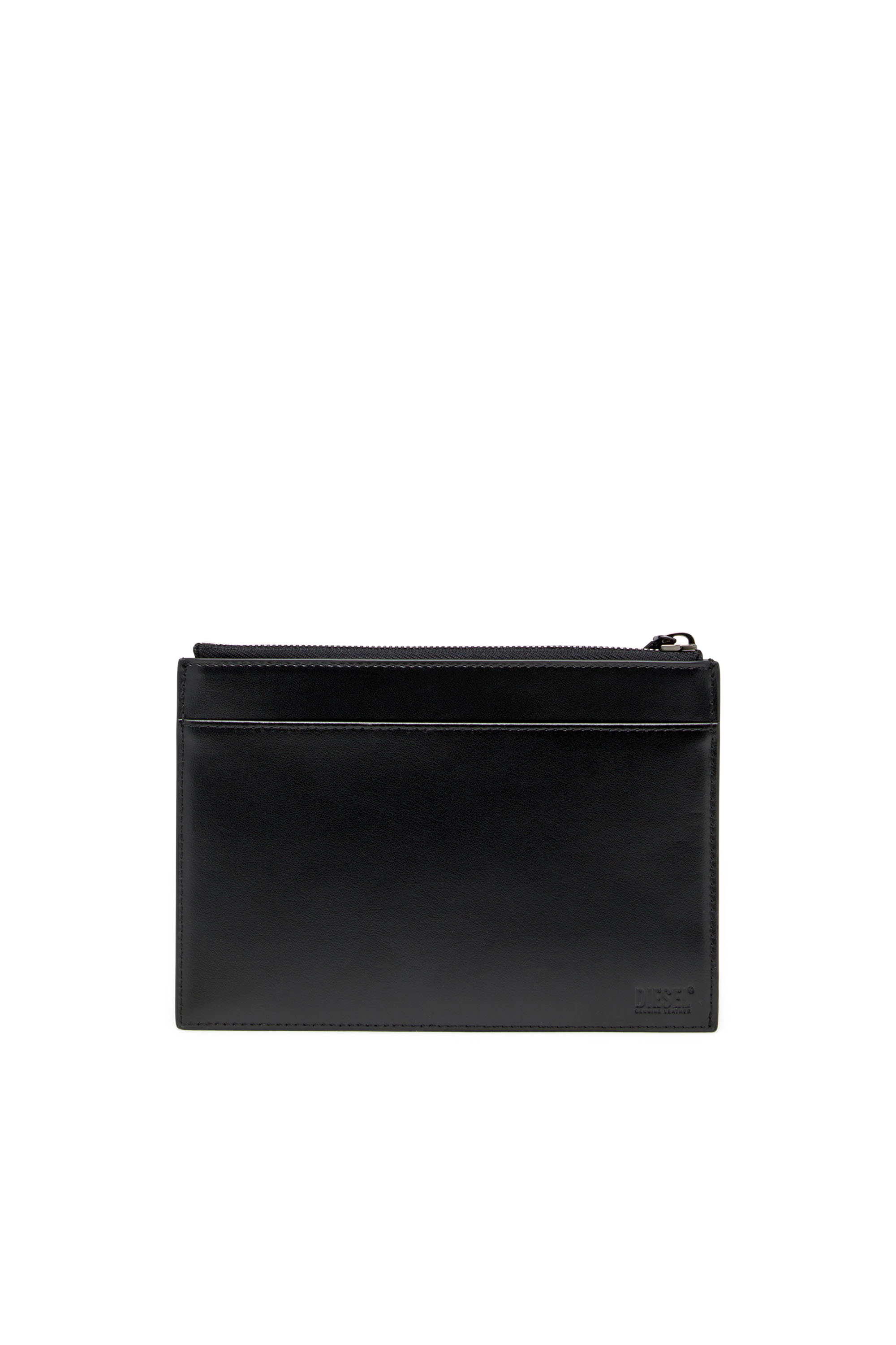 Diesel - 1DR POUCH III, Bolso de mano con cremallera de cuero espejado Mujer in Negro - 2