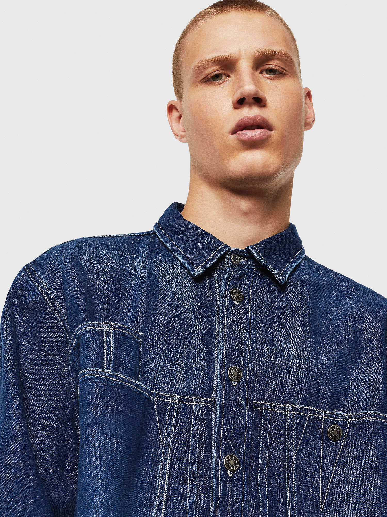 D-FLOX Man: Oversized denim shirt | Diesel