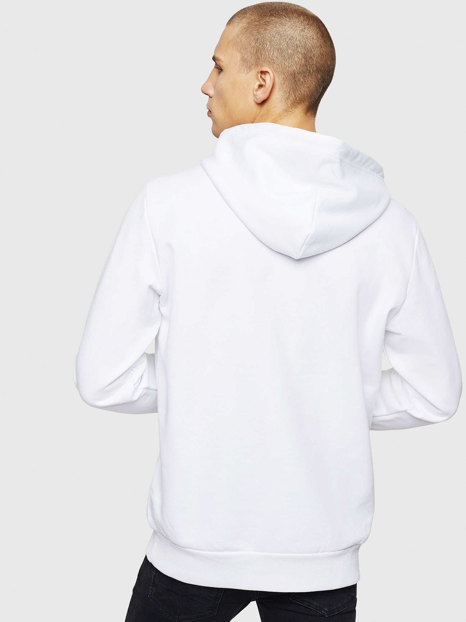 S-GIR-HOOD-DIVISION Men: Hoodie with tactile '90s logo | Diesel