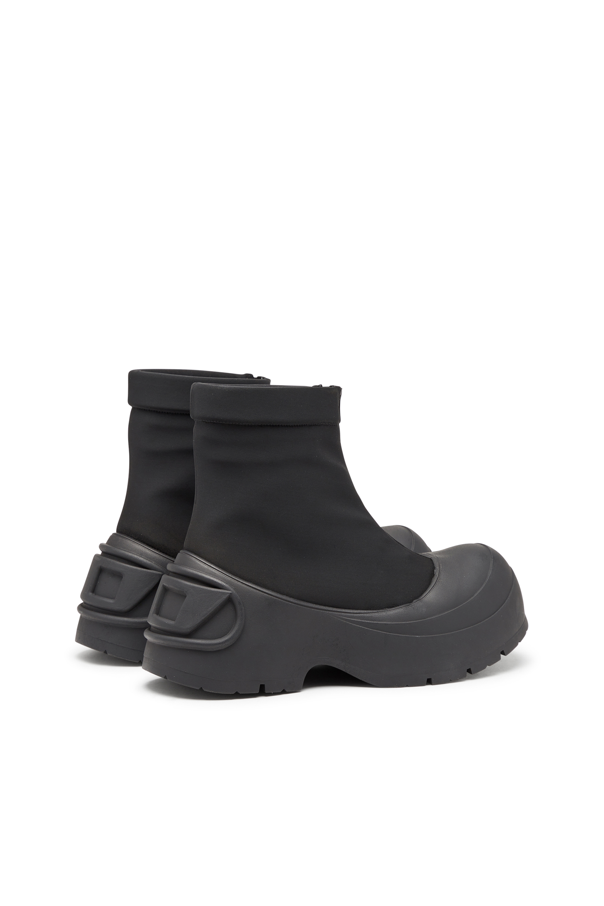 Diesel - D-DONALD CH, Man's D-Donald-Rubber-trimmed ankle boots in Black - 4